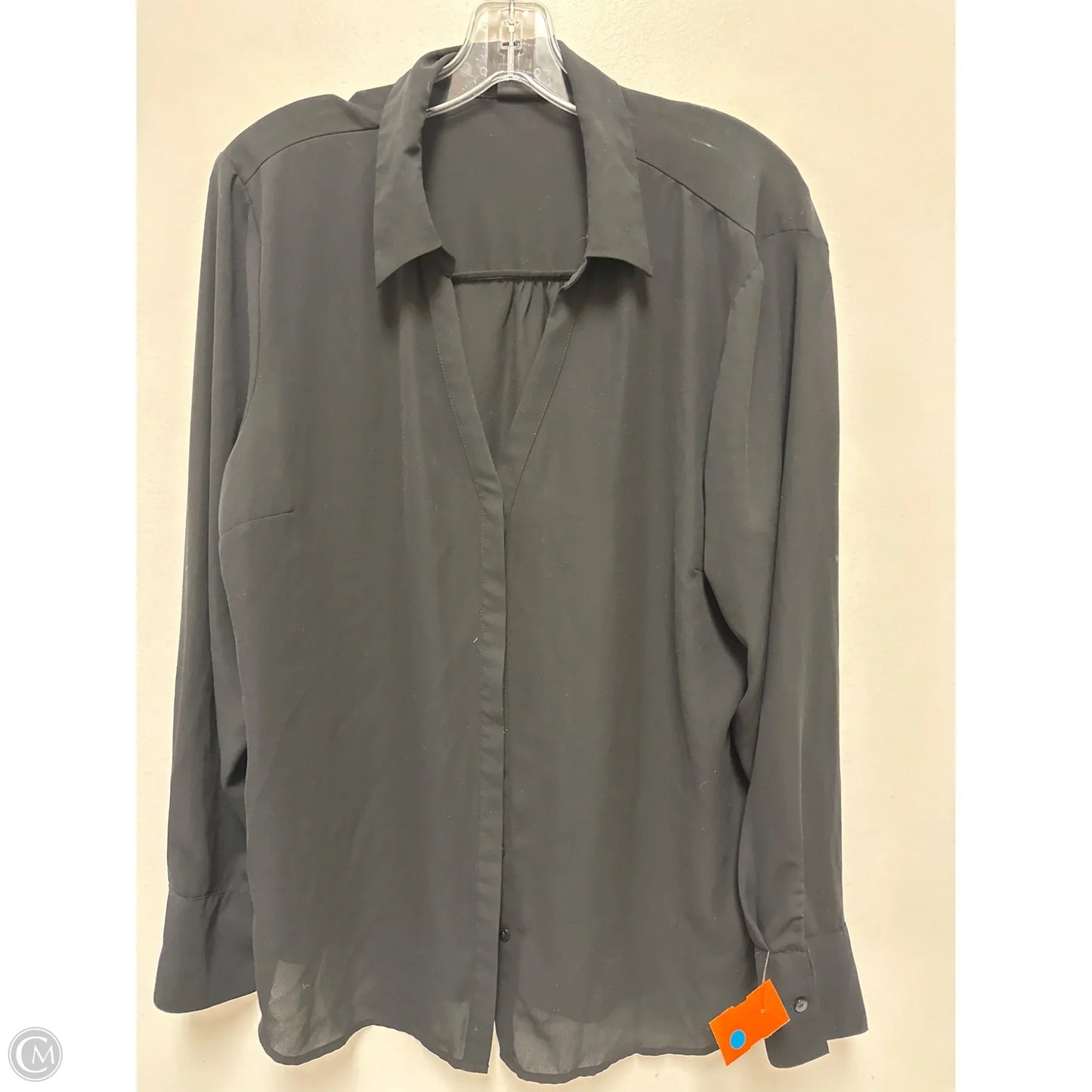 Top Long Sleeve By Worthington In Black, Size: Xl