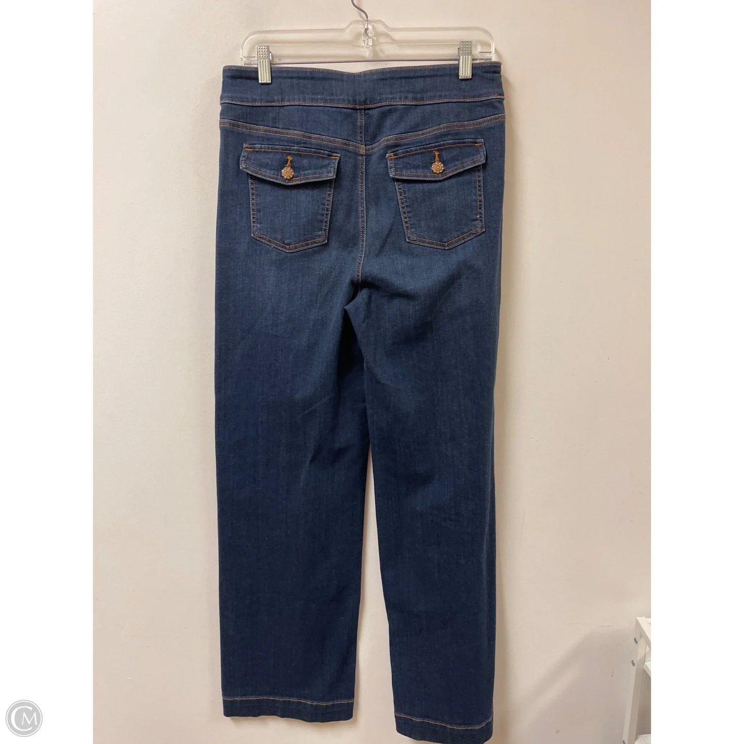 Jeans Wide Leg By Chicos In Blue Denim, Size: 8