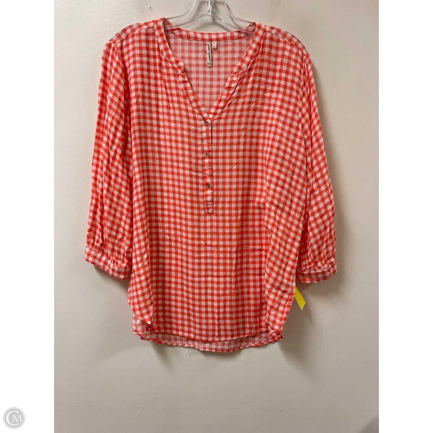 Top Long Sleeve By Grand And Greene In Orange, Size: L