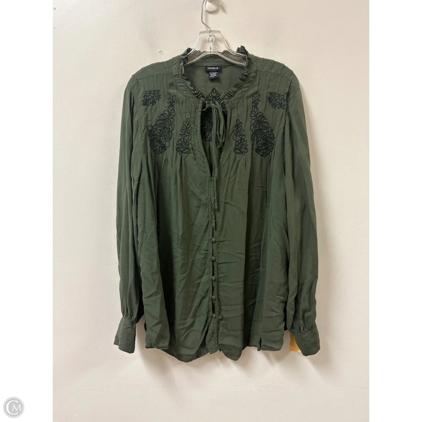 Top Long Sleeve By Torrid In Grey, Size: 2x