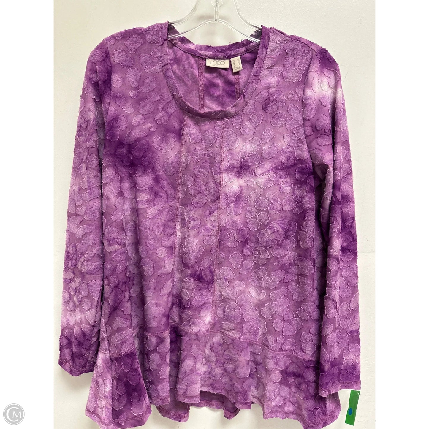 Top Long Sleeve By Logo In Purple, Size: Xs