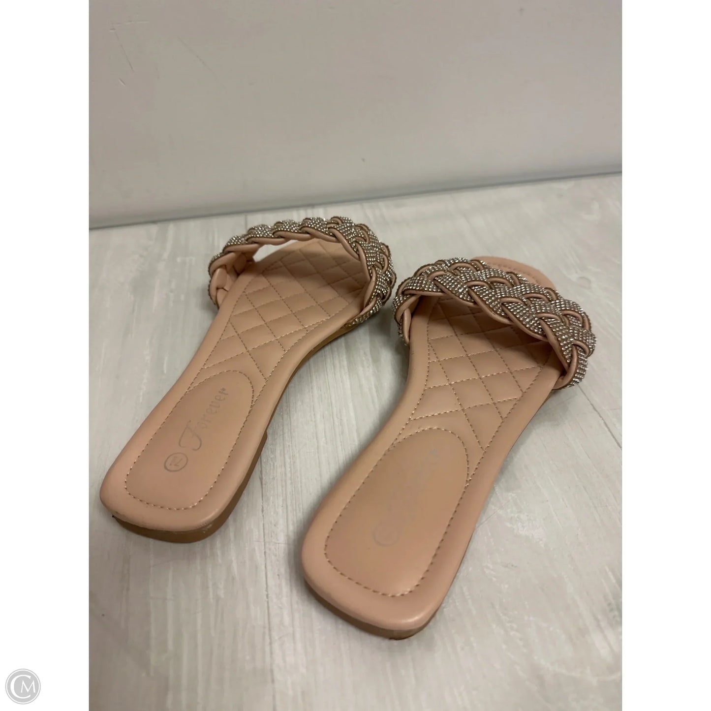 Sandals Flats By Forever In Tan, Size: 7.5