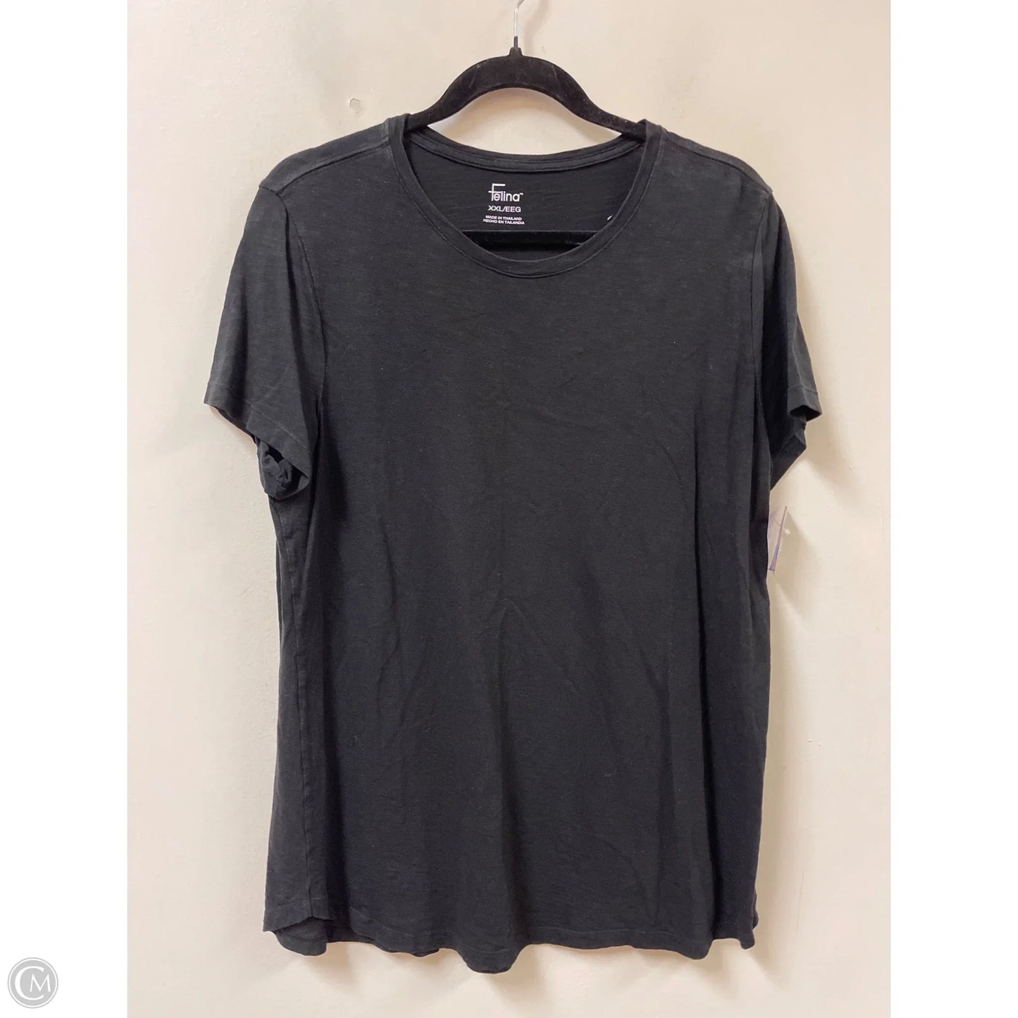 Top Short Sleeve Basic By Felina In Black, Size: 2x