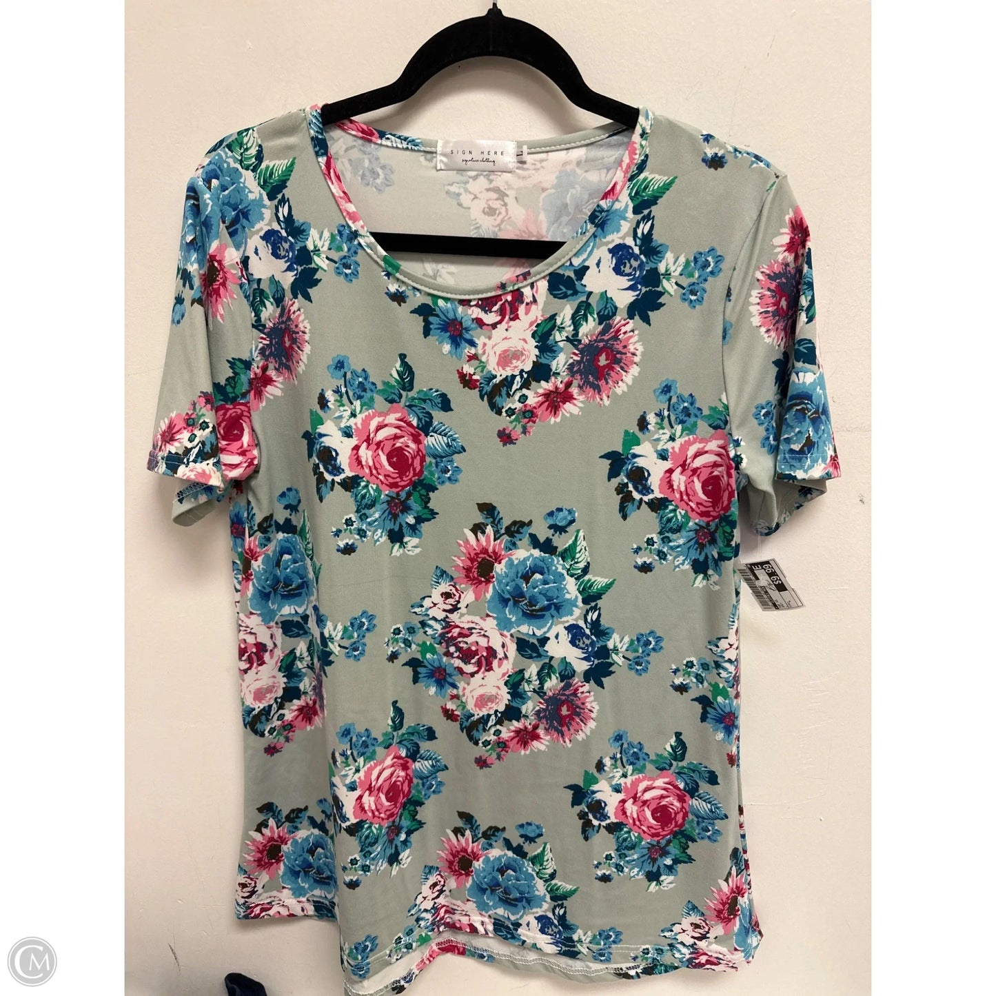 Top Short Sleeve By Clothes Mentor In Grey, Size: L