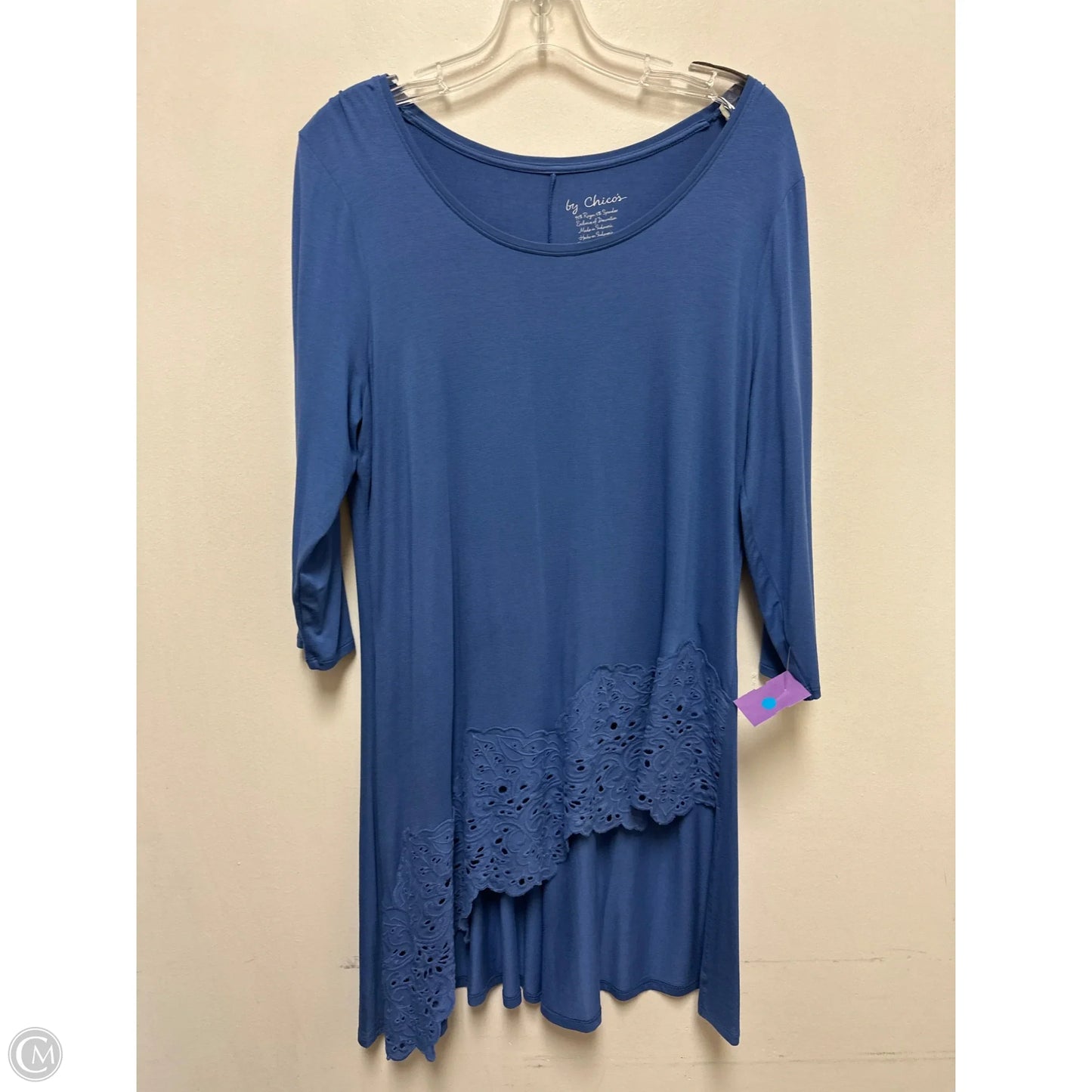 Tunic Long Sleeve By Chicos In Blue, Size: M