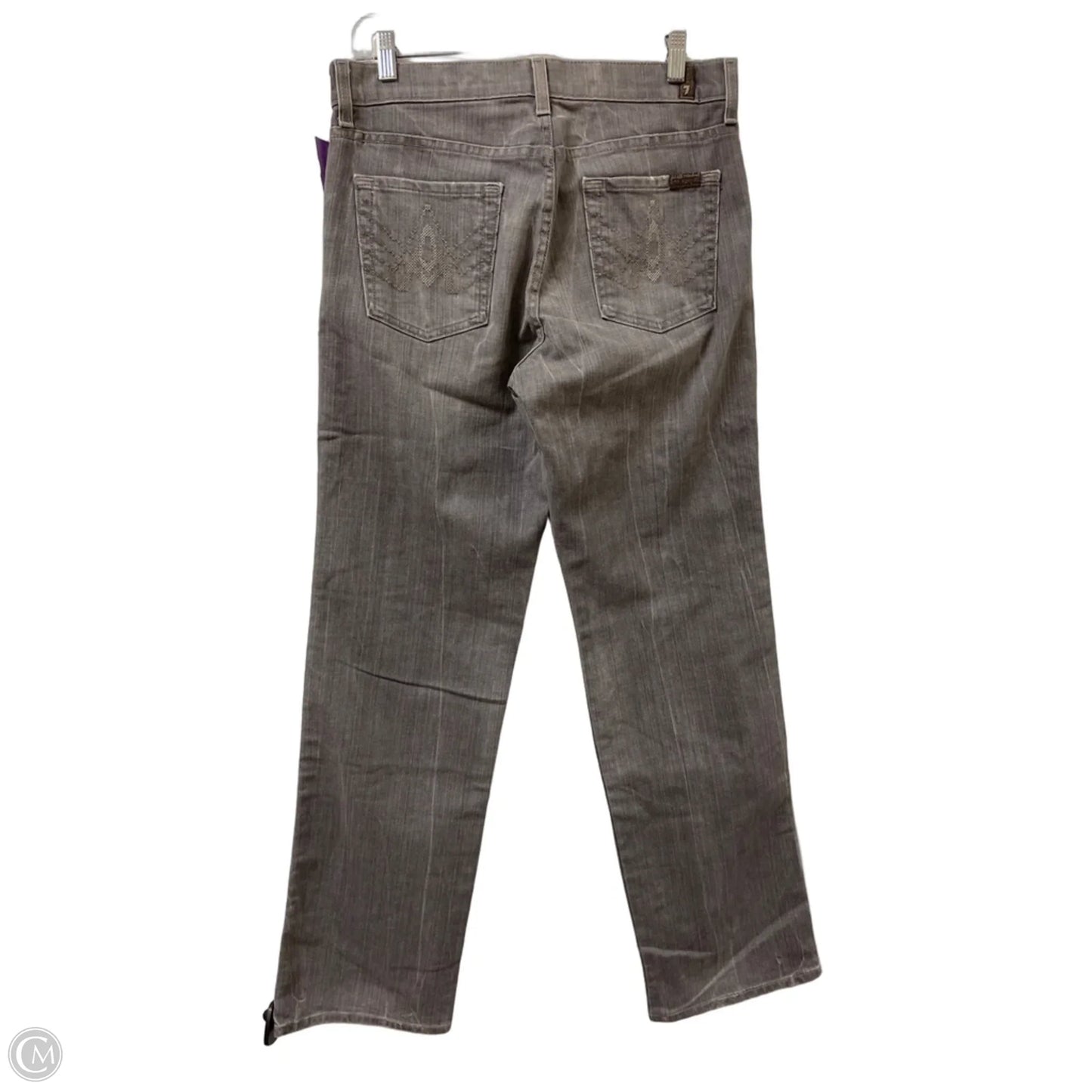 Jeans Boot Cut By 7 For All Mankind In Grey, Size: 10