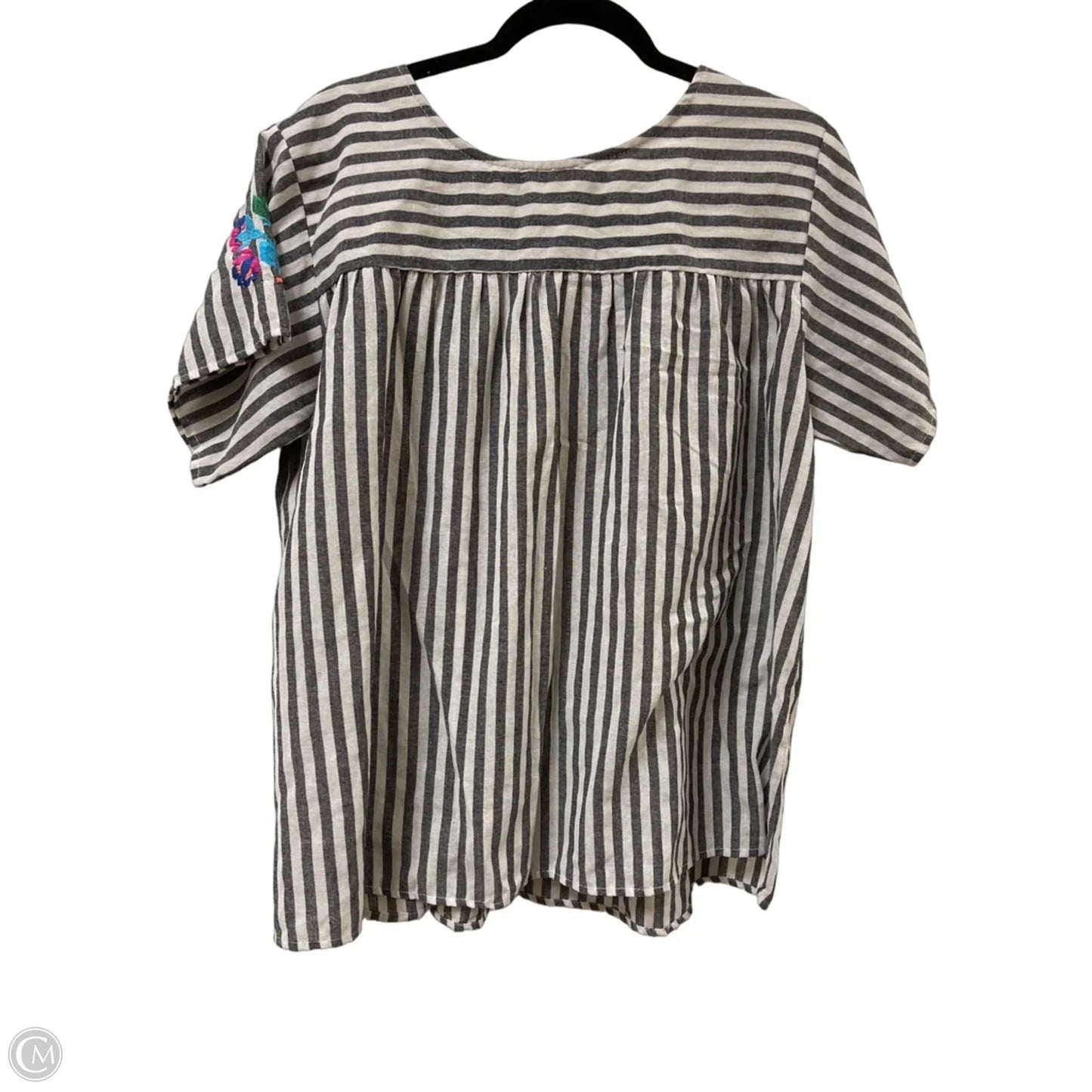 Top Short Sleeve By See And Be Seen In Striped Pattern, Size: L