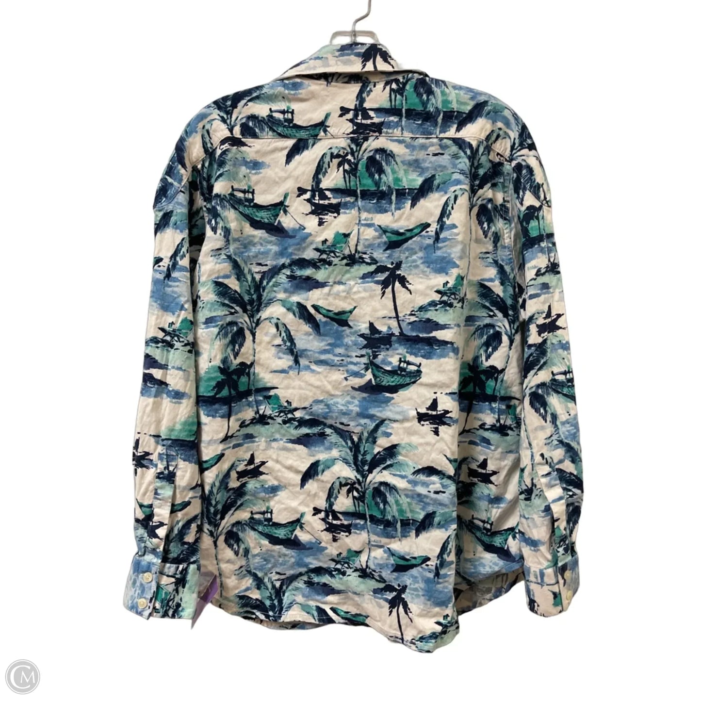 Blouse Long Sleeve By Tommy Bahama In Blue, Size: Xl