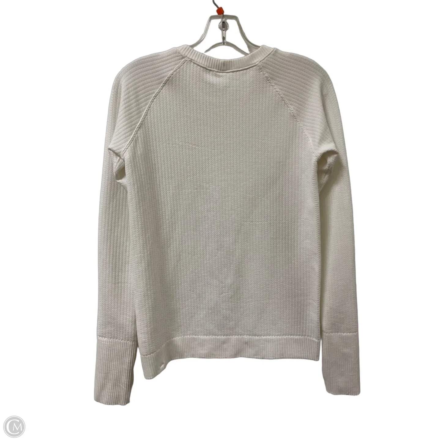 Athletic Top Long Sleeve Crewneck By Lululemon In White, Size: M