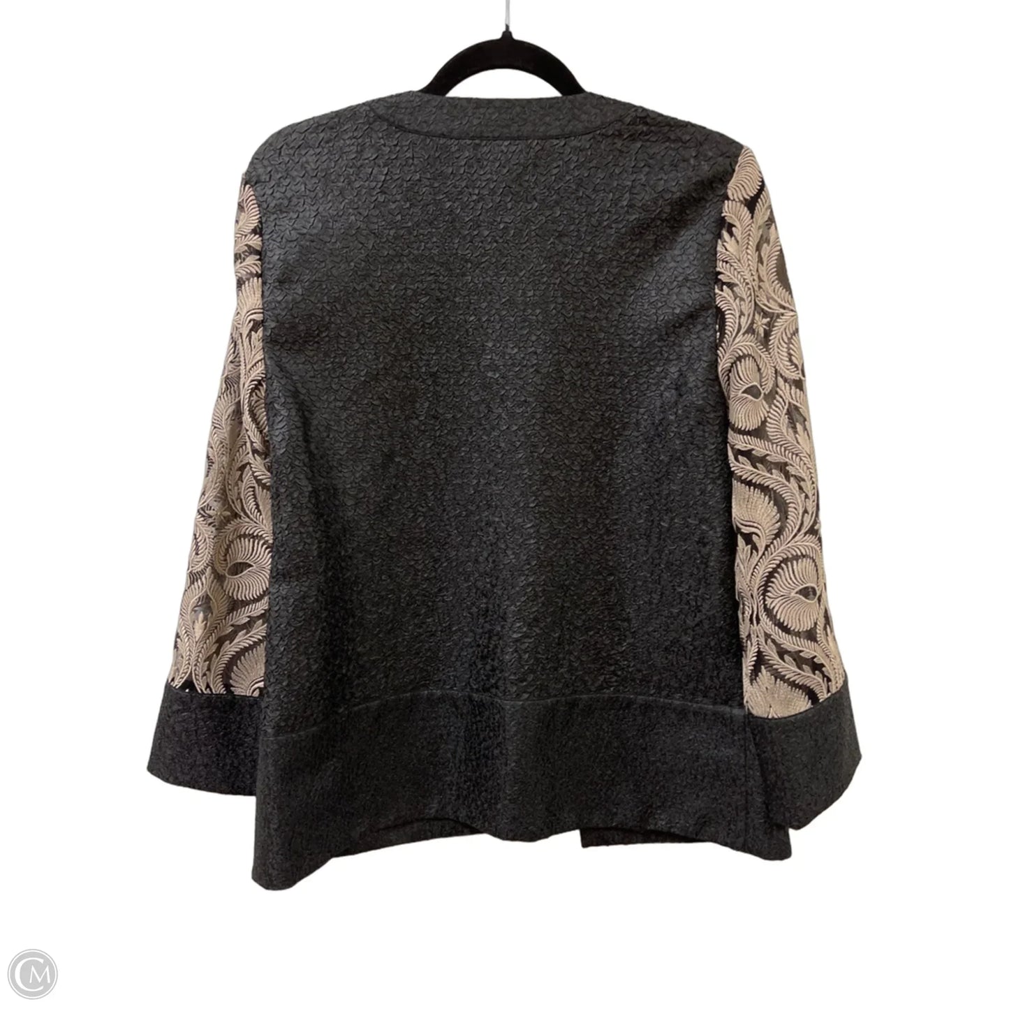 Cardigan By Chicos In Black & Cream, Size: S