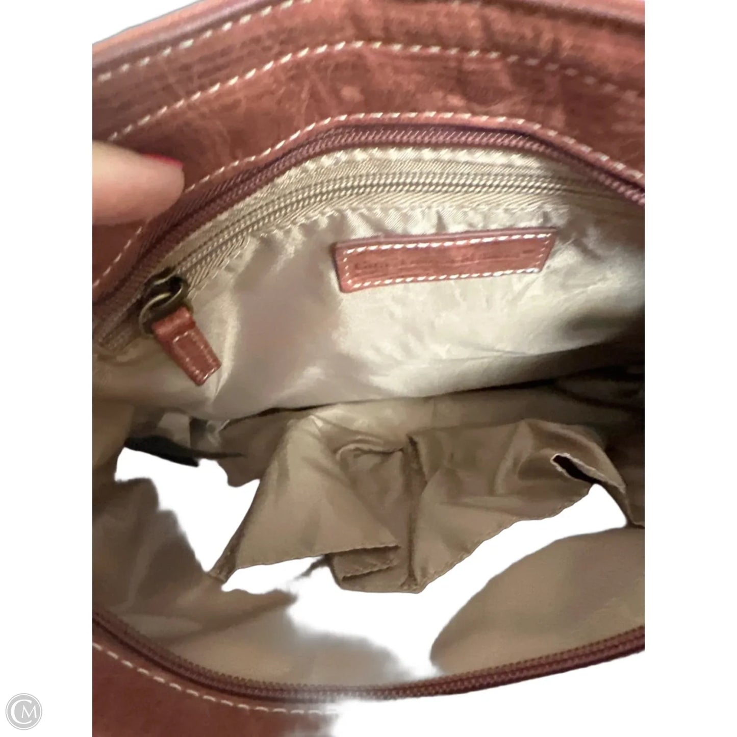 Crossbody Leather By Clothes Mentor, Size: Medium