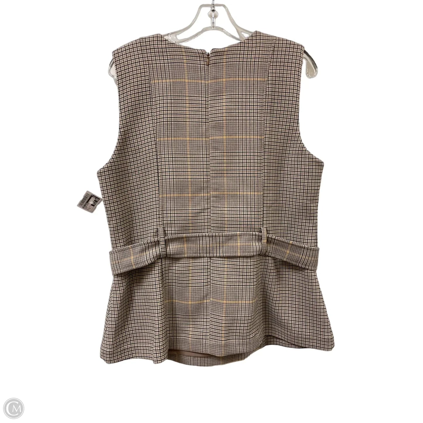 Blouse Sleeveless By Ann Taylor In Brown, Size: Xl