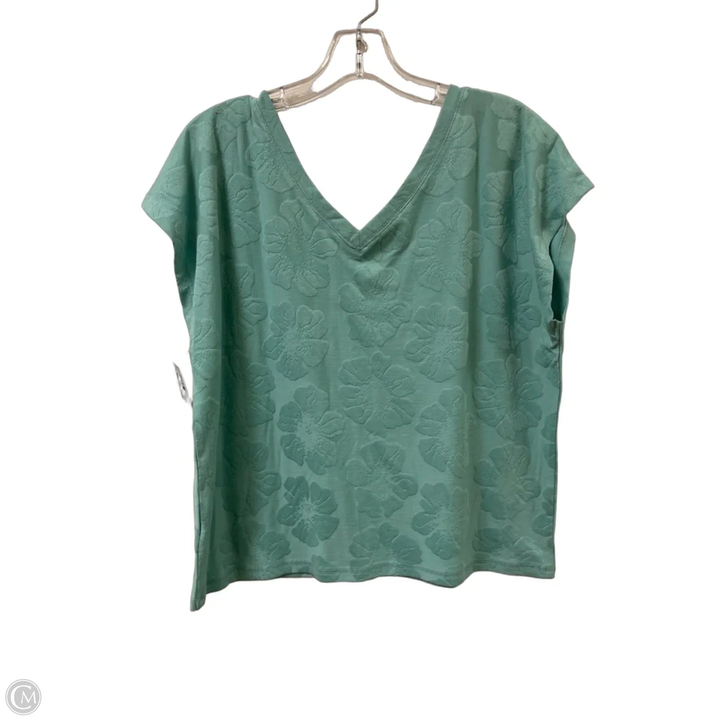 Top Short Sleeve By Talbots In Green, Size: M