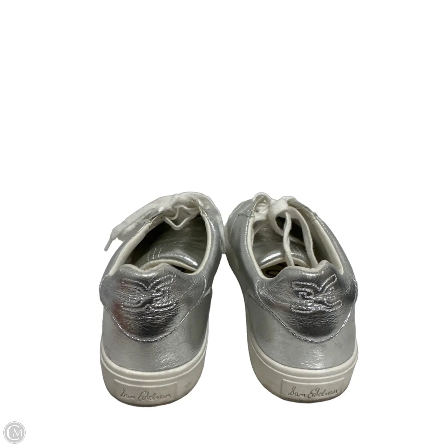 Shoes Sneakers By Sam Edelman In Silver, Size: 9.5