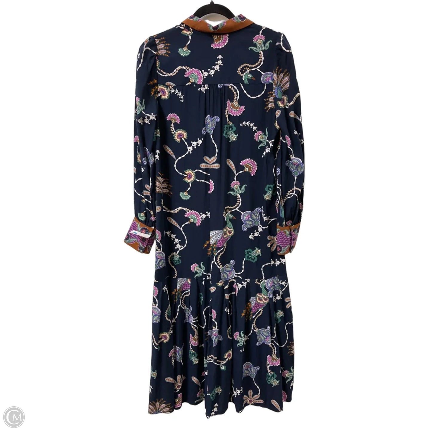 Dress Casual Midi By Loft In Navy, Size: Xs