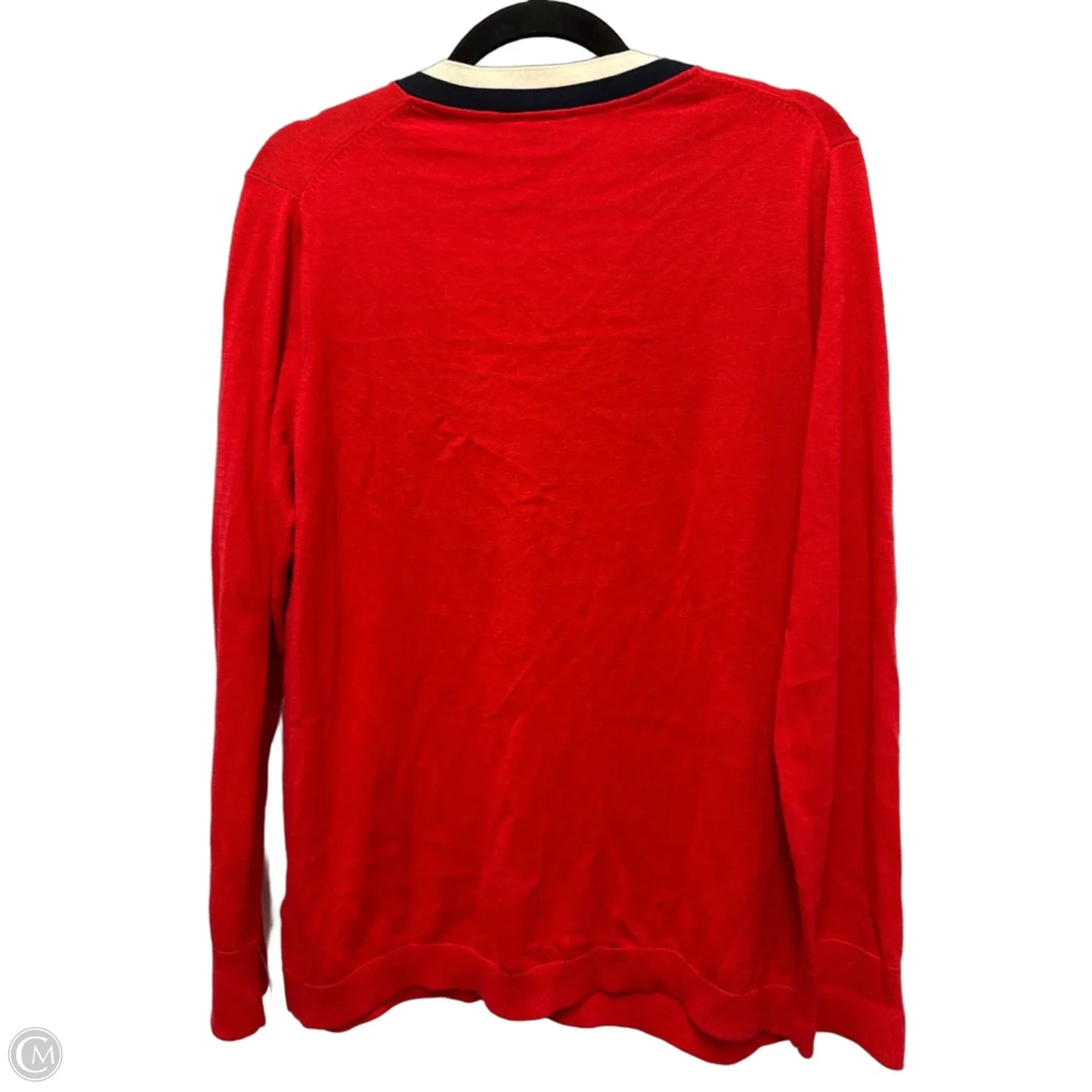 Sweater Cardigan By Talbots In Red, Size: L