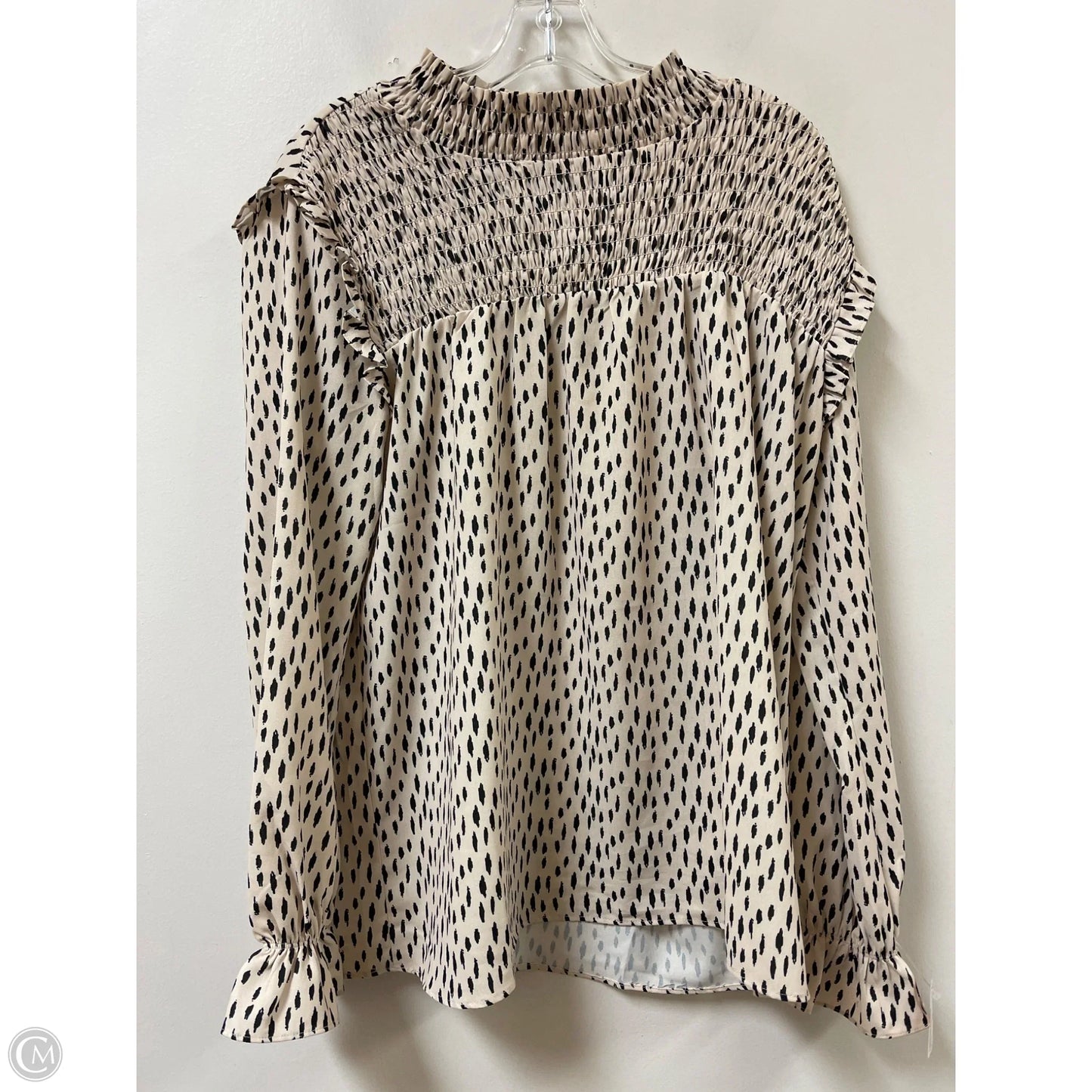 Top Long Sleeve By Mazik In Cream, Size: M