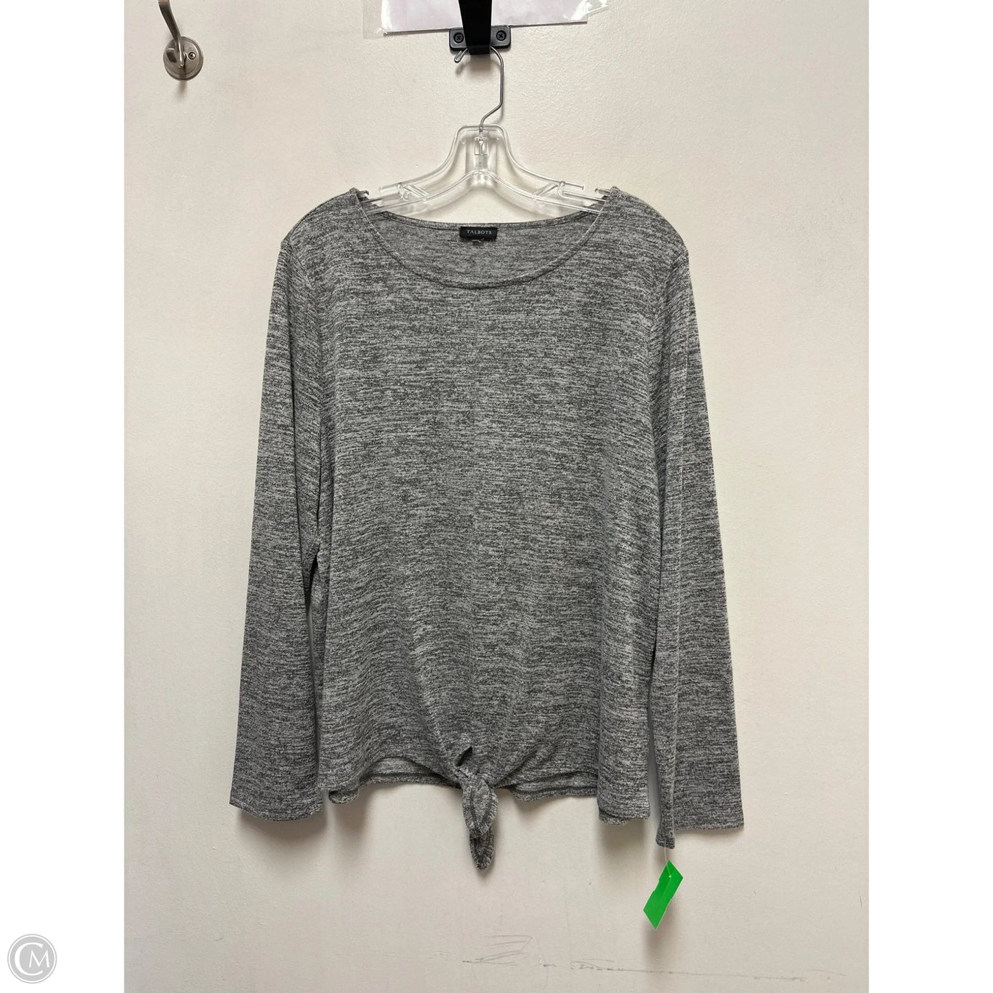 Top Long Sleeve By Talbots In Grey, Size: L