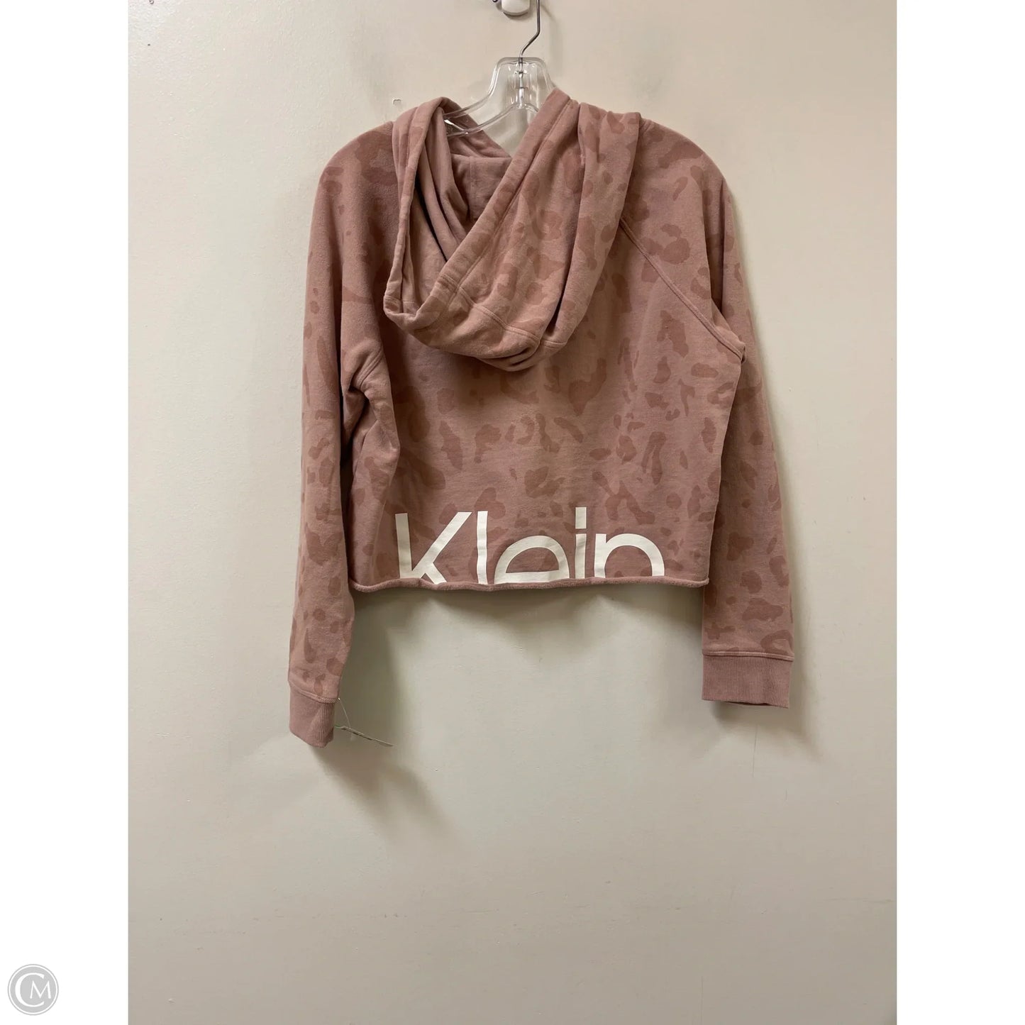 Athletic Sweatshirt Hoodie By Calvin Klein In Pink, Size: M
