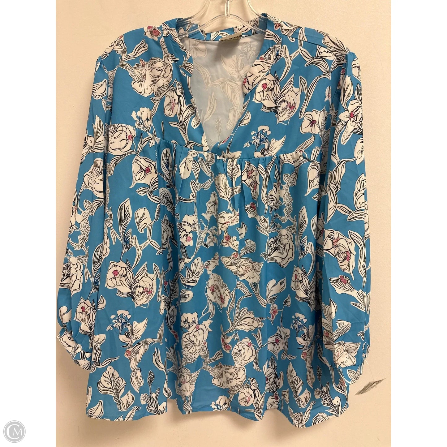 Top Long Sleeve By Clothes Mentor In Blue, Size: L