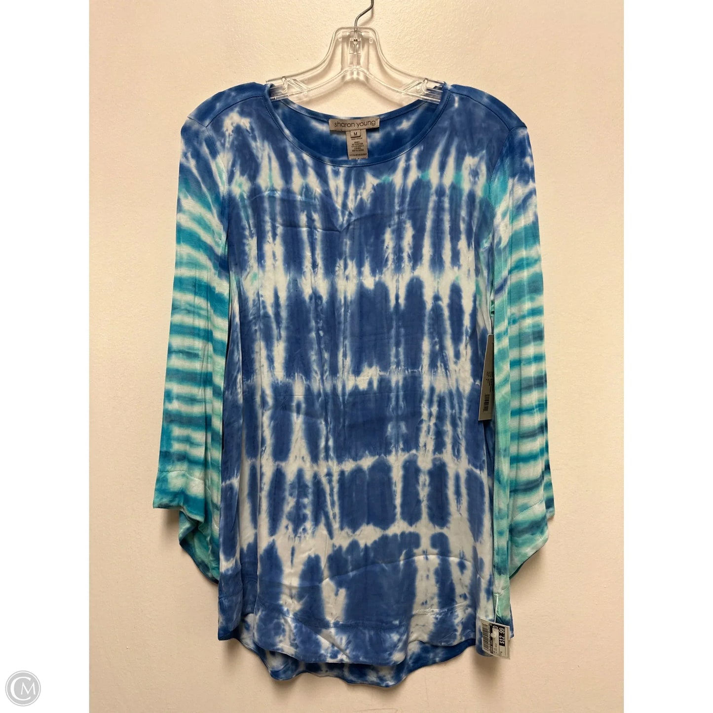 Top Long Sleeve By Sharon Young In Tie Dye Print, Size: M