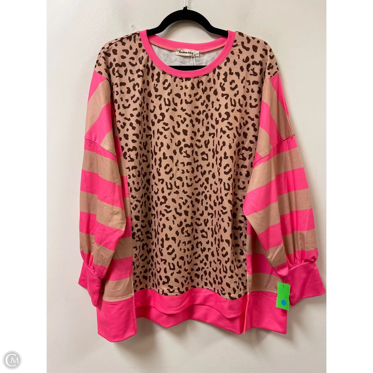 Sweater By Southern Stitch In Leopard Print, Size: Xl