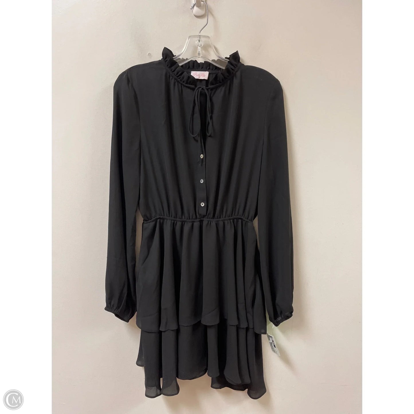 Dress Casual Short By Pink Lily In Black, Size: S