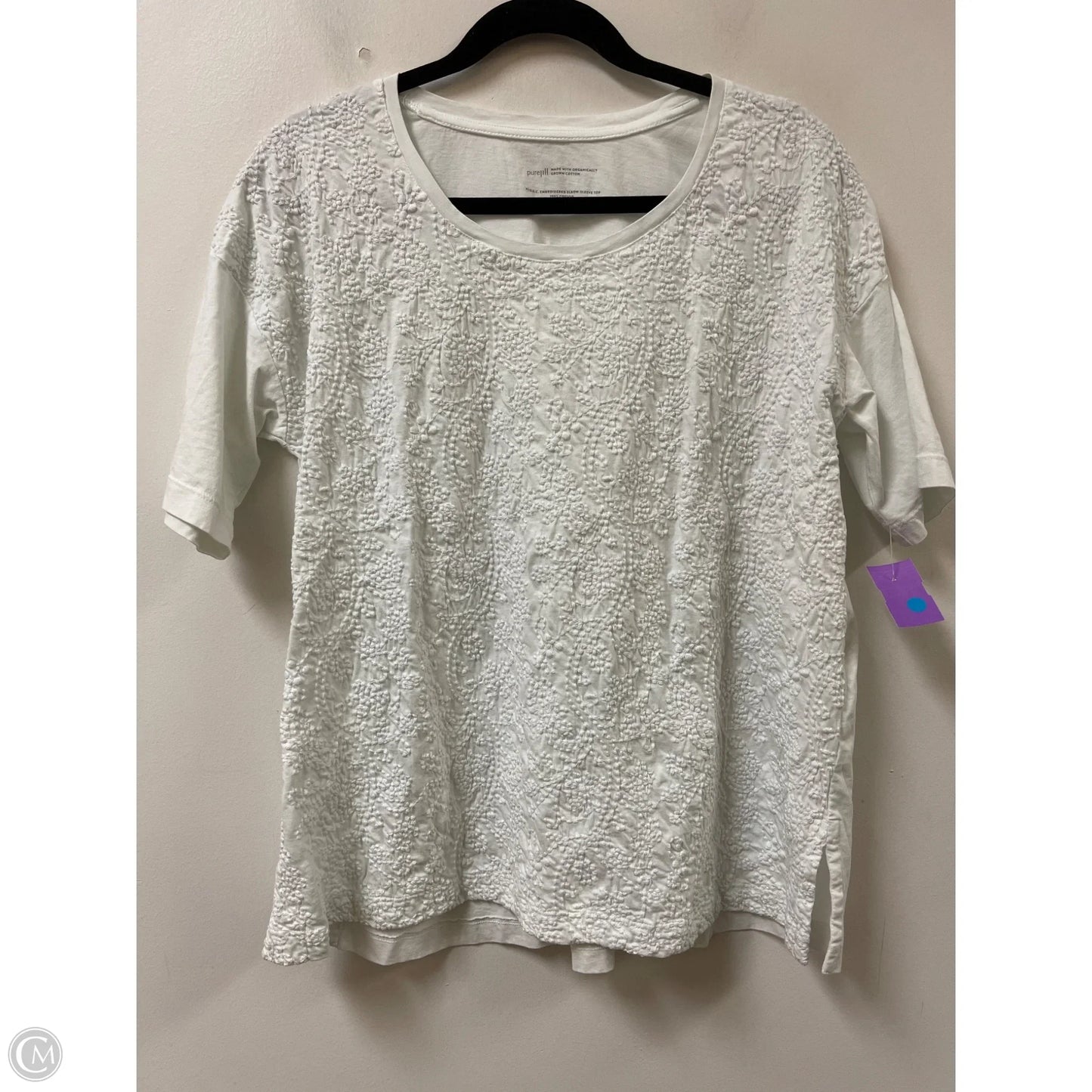 Top Short Sleeve By Pure Jill In White, Size: M