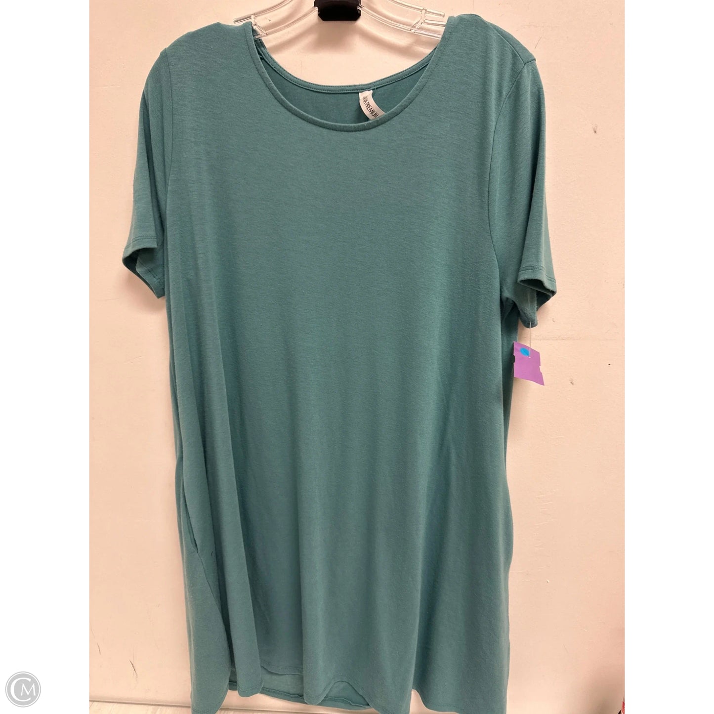 Tunic Short Sleeve By Zenana In Green, Size: 1x