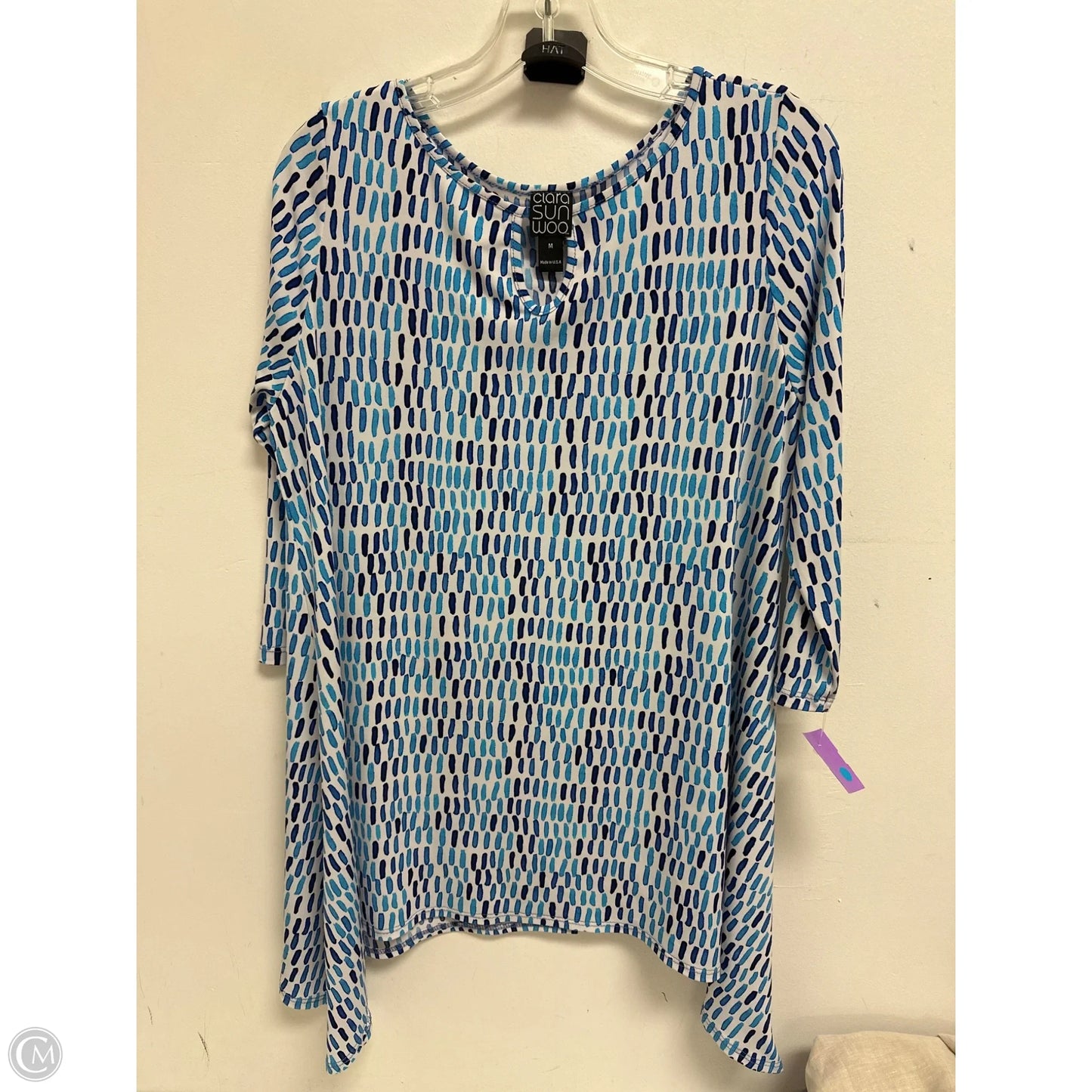 Tunic Long Sleeve By Clara Sun Woo In Blue, Size: M