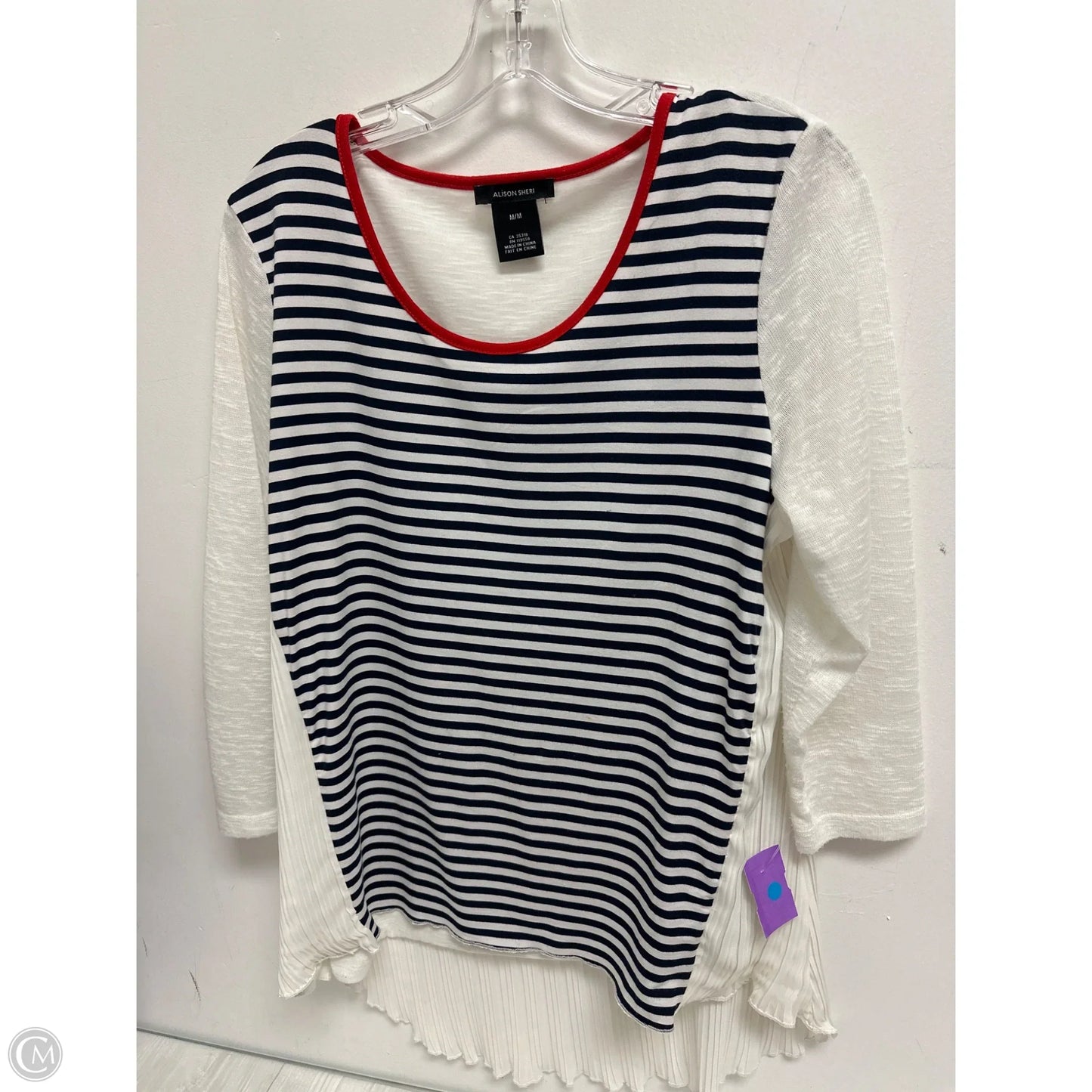 Tunic Long Sleeve By Clothes Mentor In Navy, Size: M