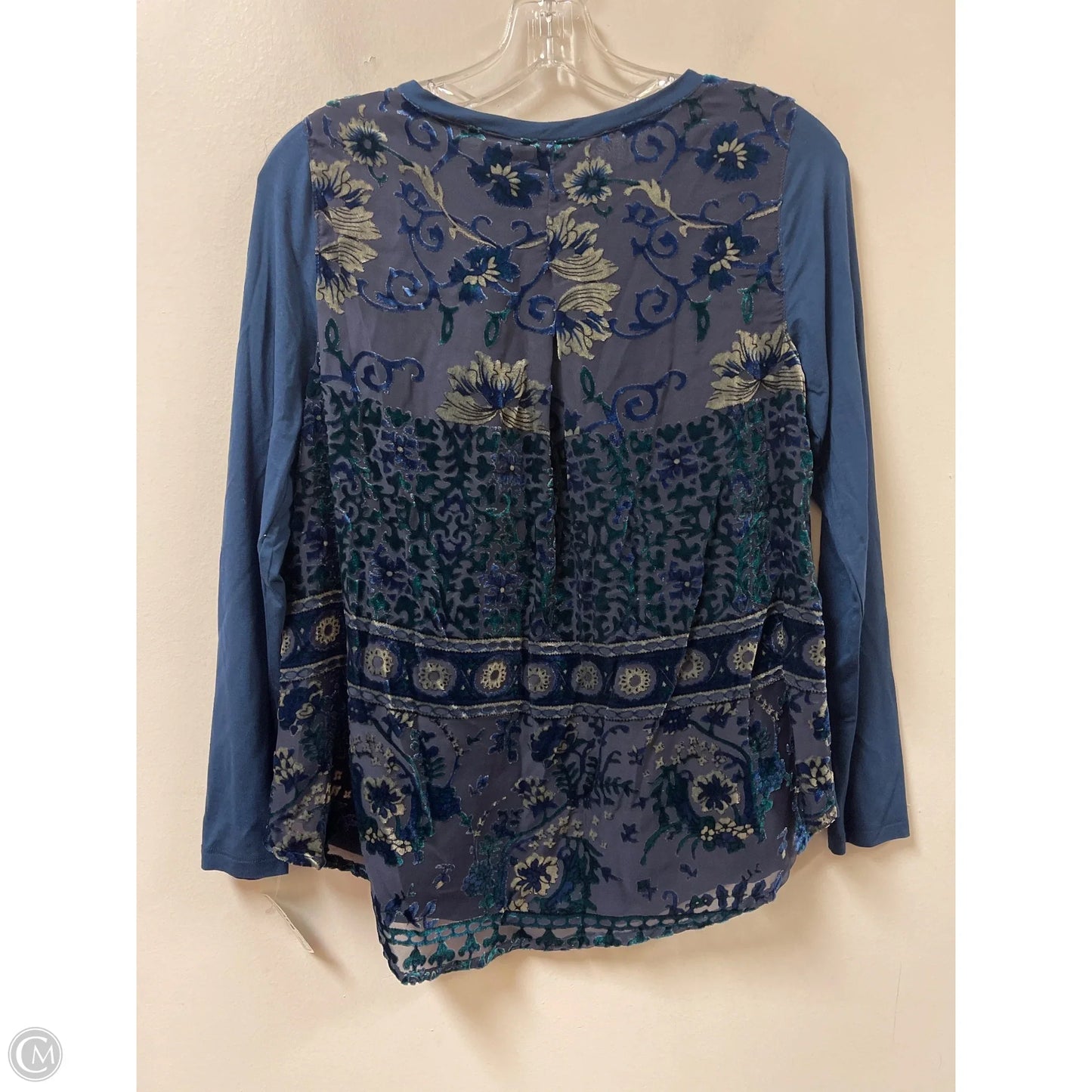 Top Long Sleeve By Soft Surroundings In Navy, Size: Xsp