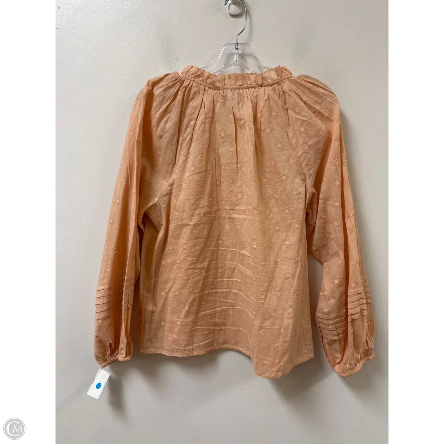 Blouse Long Sleeve By Cleobella In Peach, Size: S