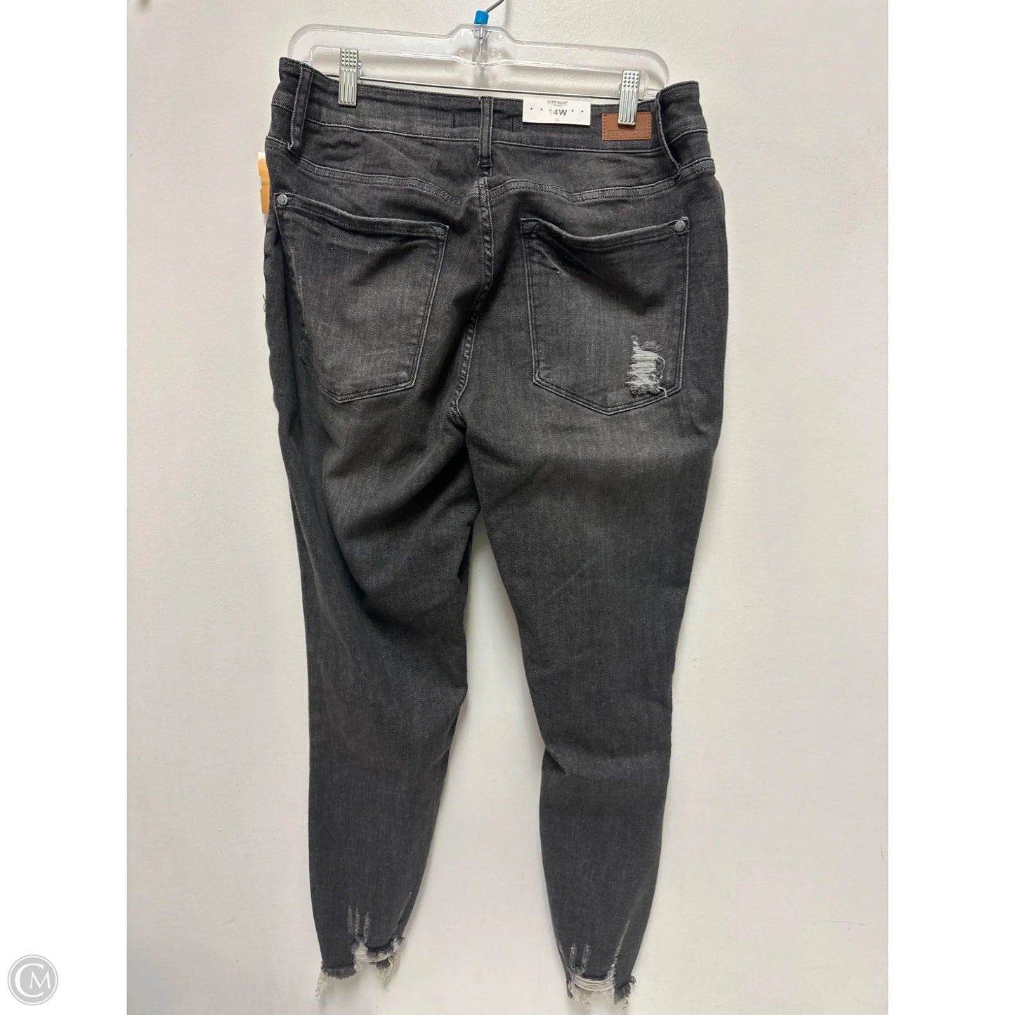 Jeans Skinny By Judy Blue In Grey Denim, Size: 14