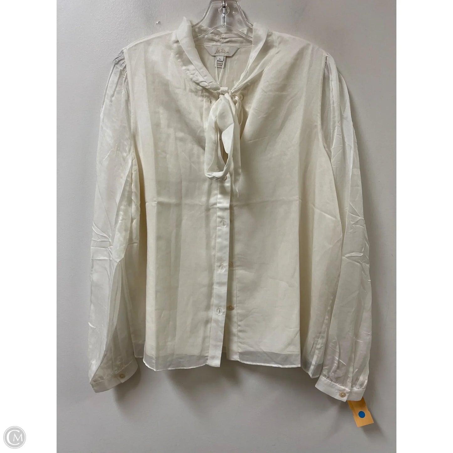 Blouse Designer By Lilly Pulitzer In Cream, Size: L
