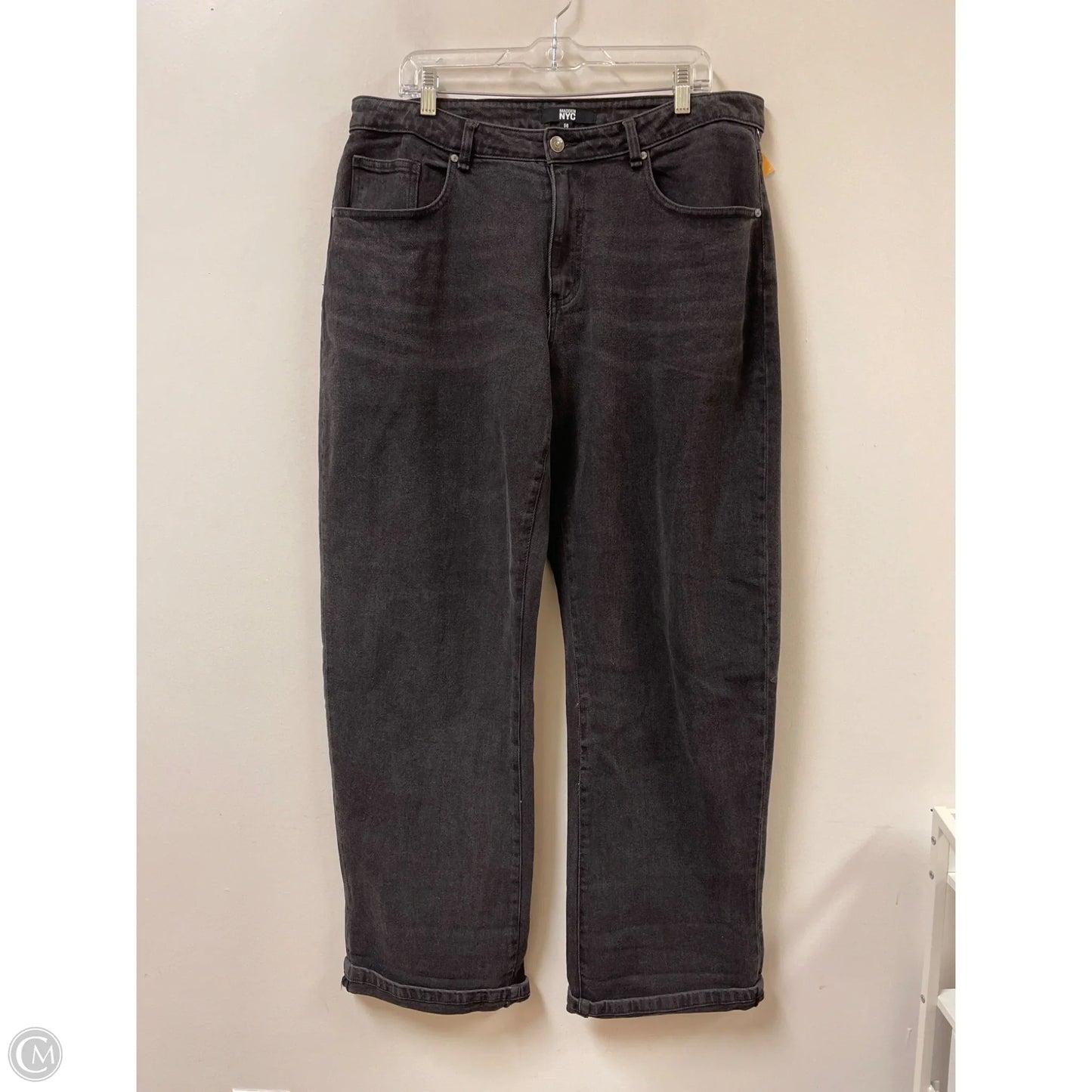 Jeans Wide Leg By Madden Nyc In Black Denim, Size: 14