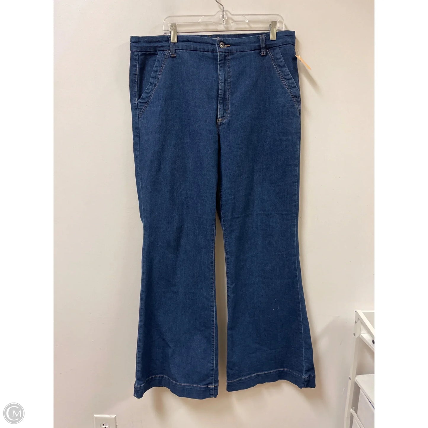 Jeans Wide Leg By Sofia By Sofia Vergara In Blue Denim, Size: 18