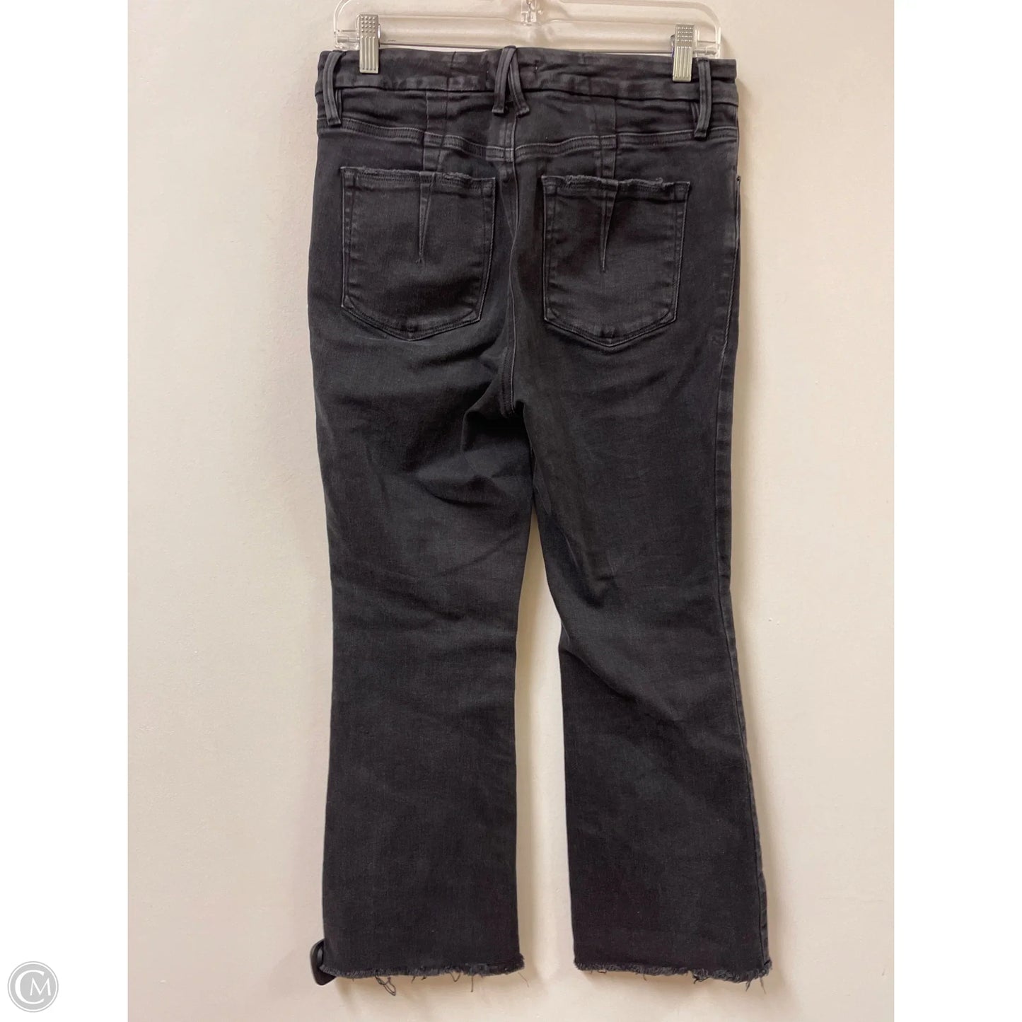 Jeans Flared By Good American In Grey Denim, Size: 10