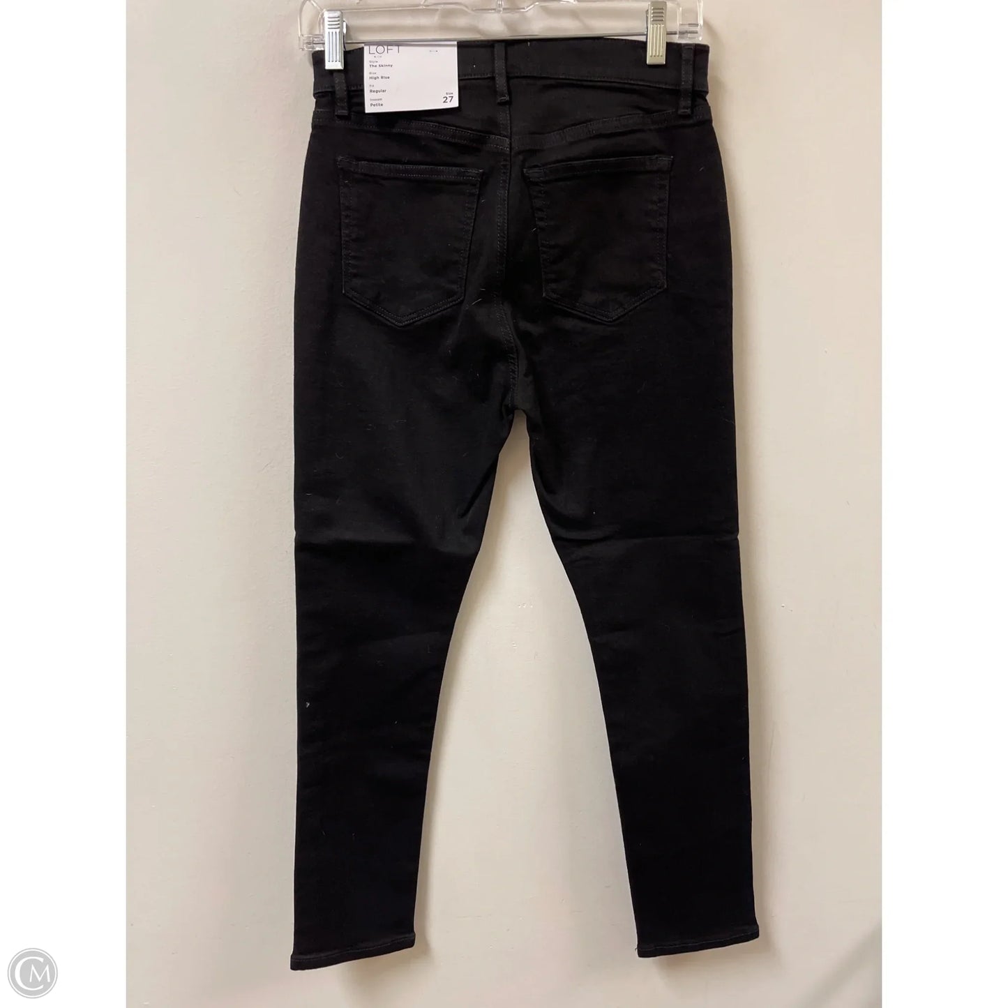 Jeans Skinny By Loft In Black Denim, Size: 4