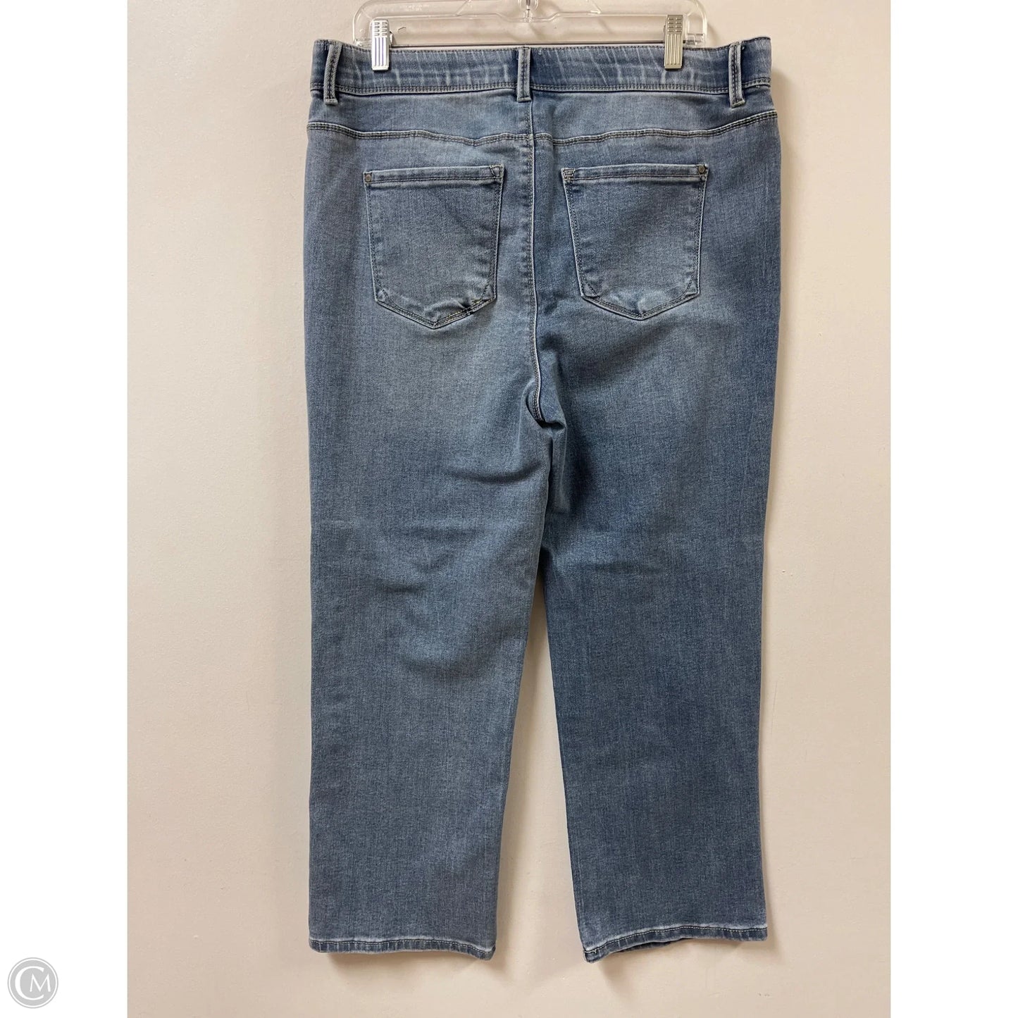 Jeans Straight By Curve Appeal In Blue Denim, Size: 16
