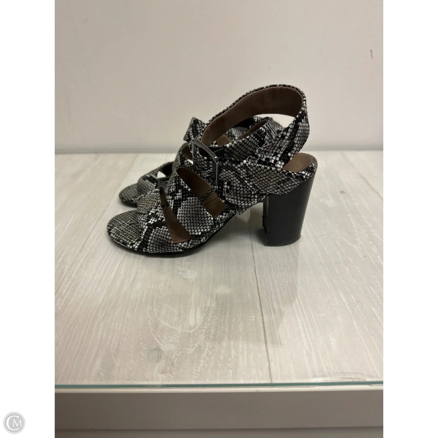 Sandals Heels Block By Vionic In Snakeskin Print, Size: 5
