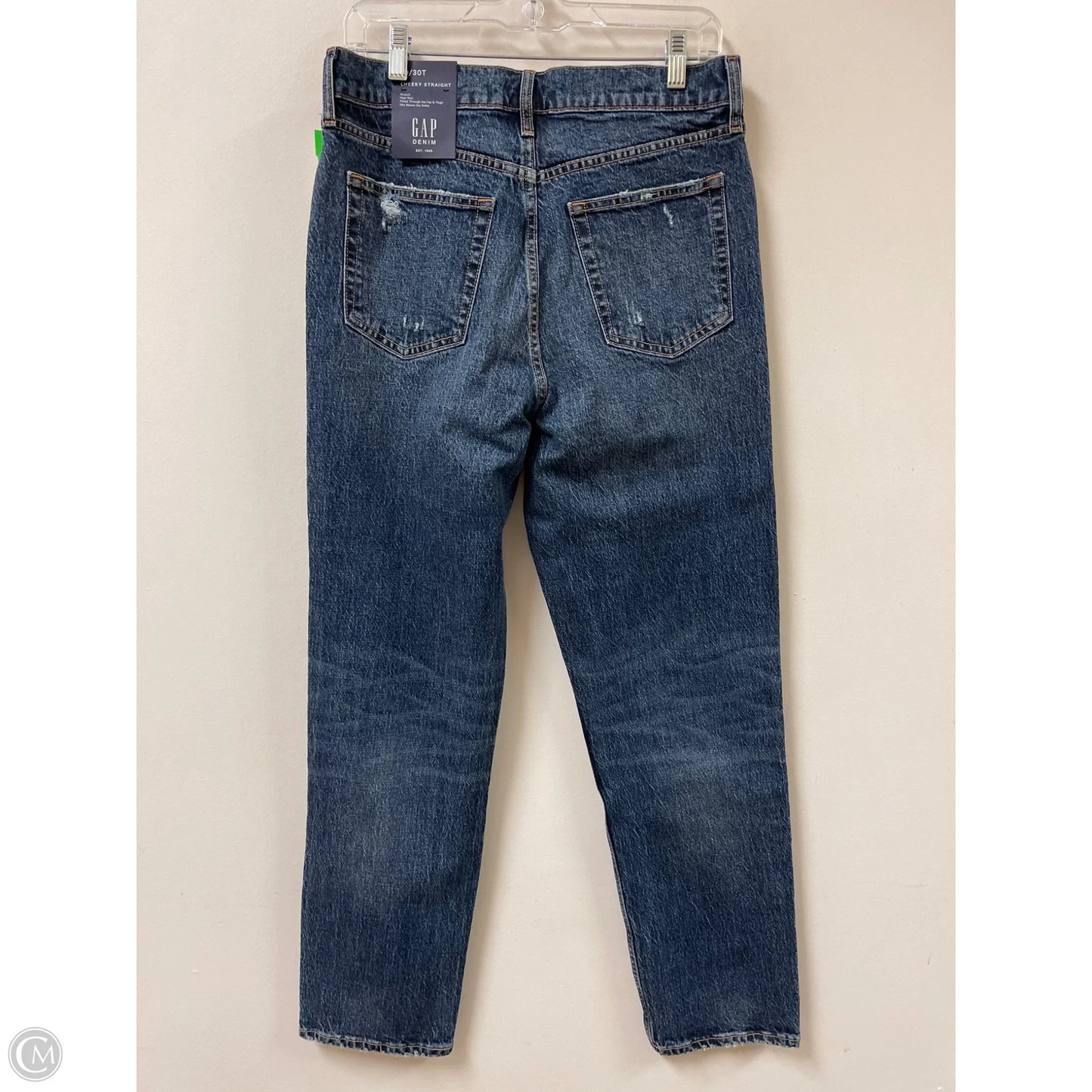 Jeans Straight By Gap In Blue Denim, Size: 10