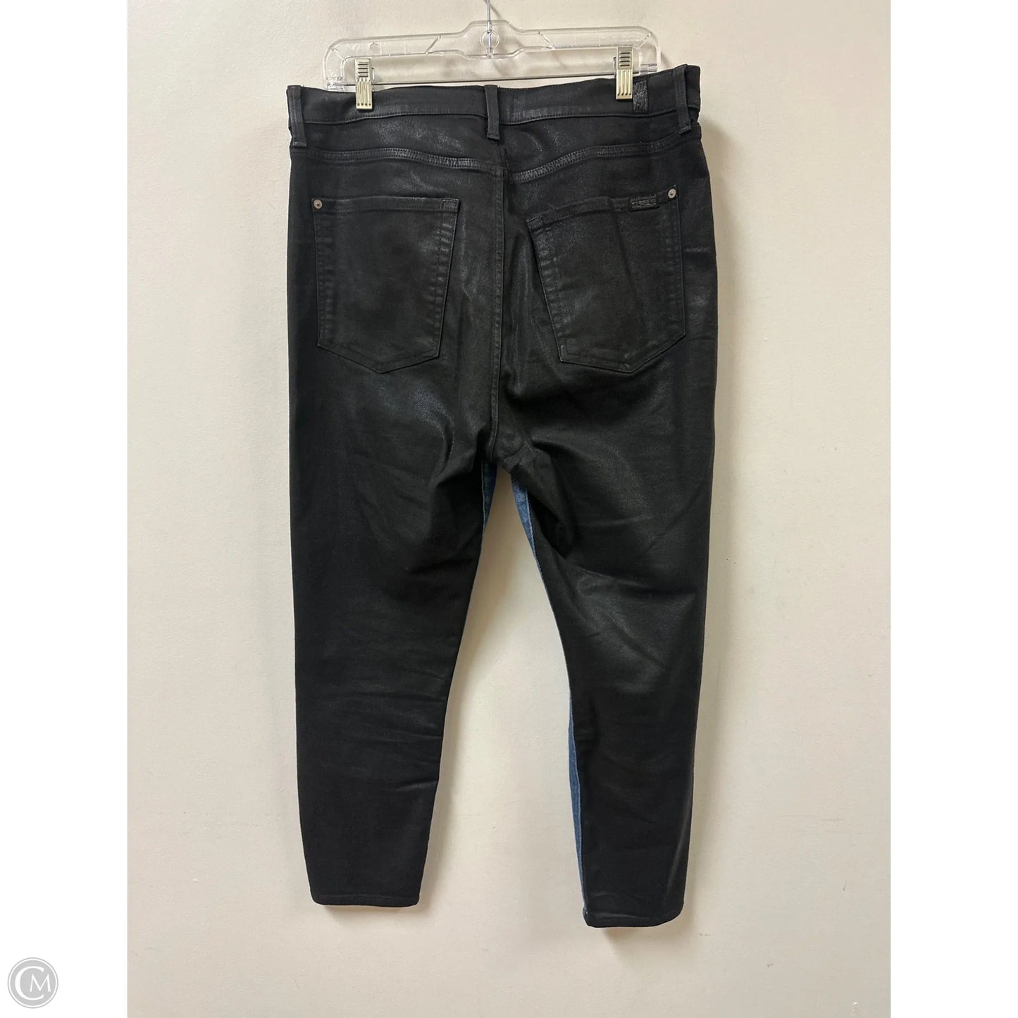 Jeans Skinny By 7 For All Mankind In Black & Blue, Size: 16