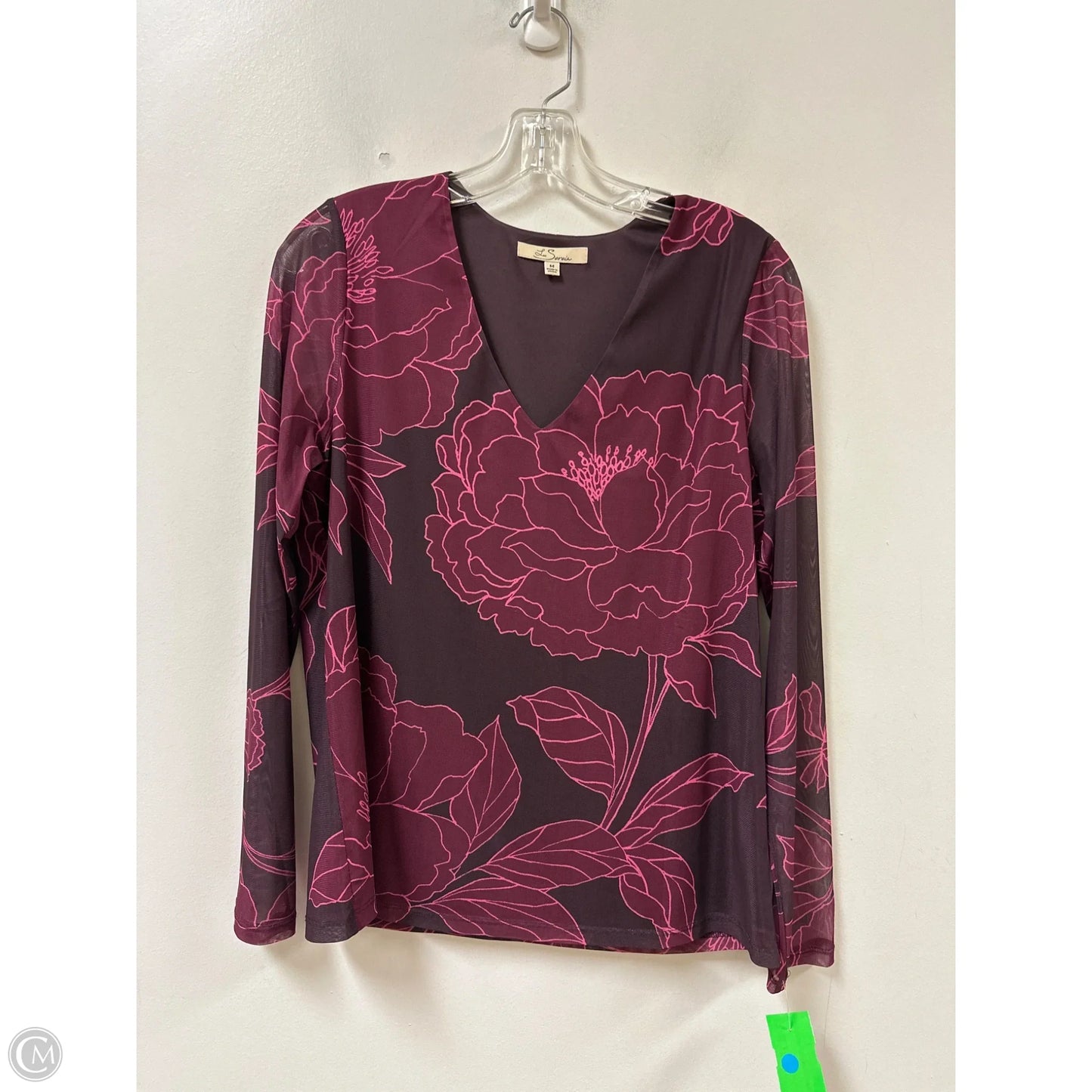 Top Long Sleeve By Clothes Mentor In Purple, Size: M
