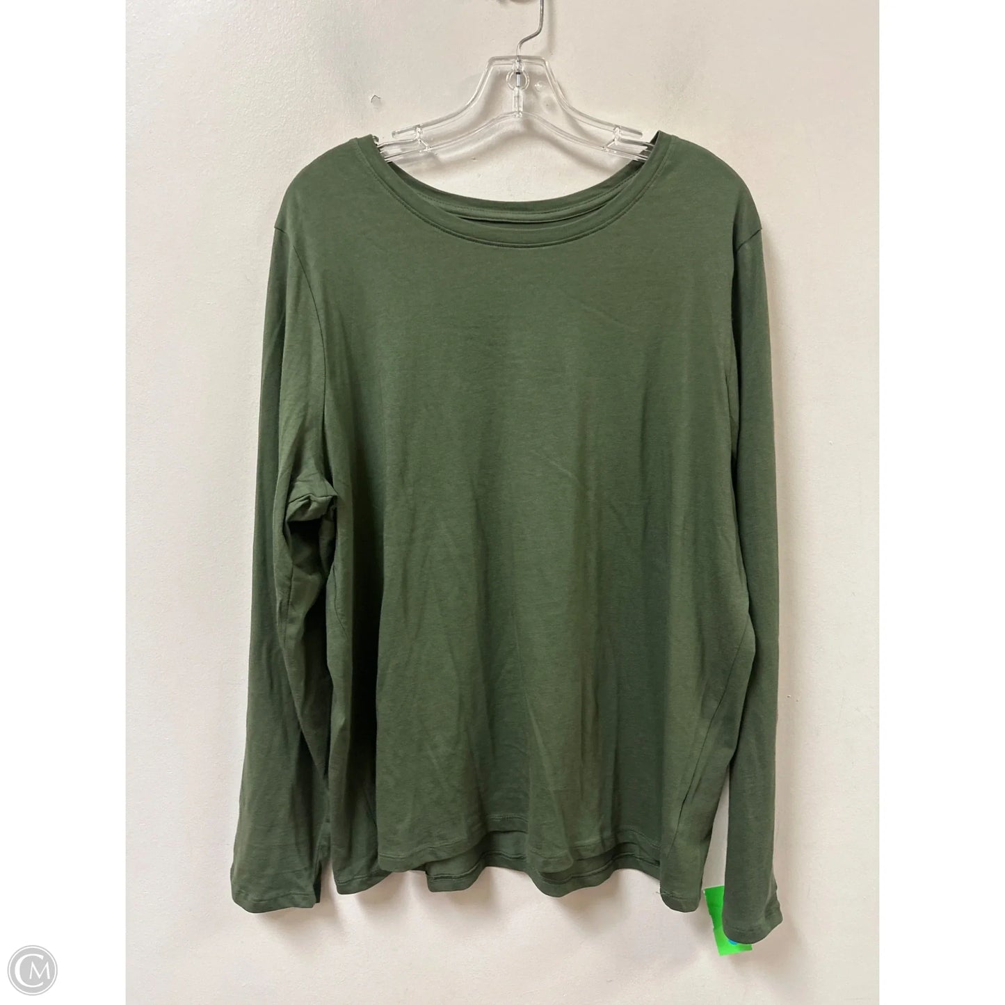 Top Long Sleeve By Time And Tru In Green, Size: 1x