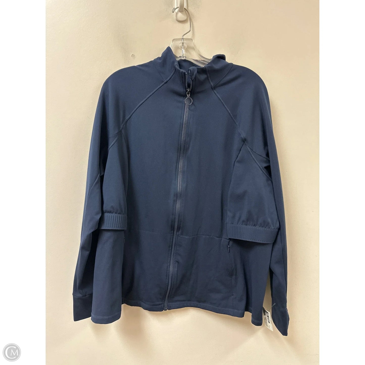 Athletic Jacket By Fabletics In Navy, Size: 1x