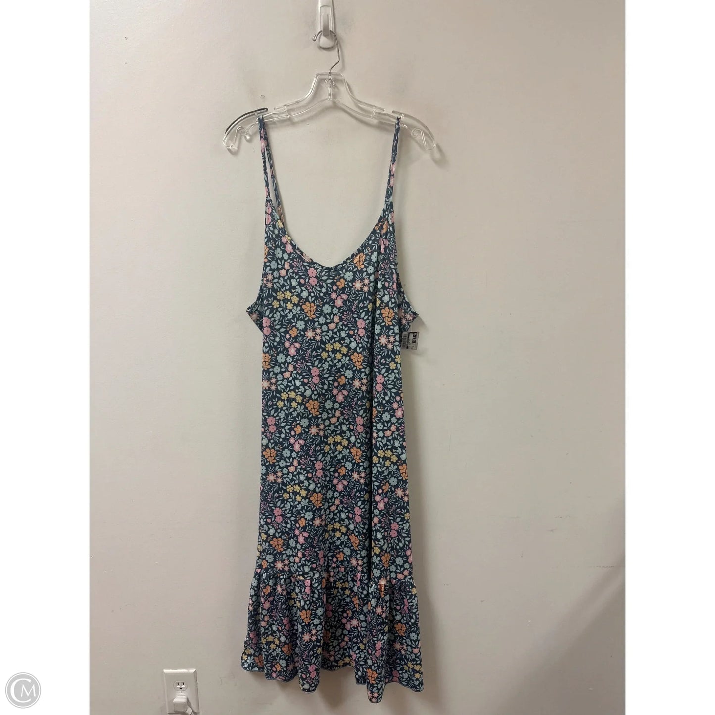 Dress Casual Midi By Clothes Mentor In Floral Print, Size: 2x