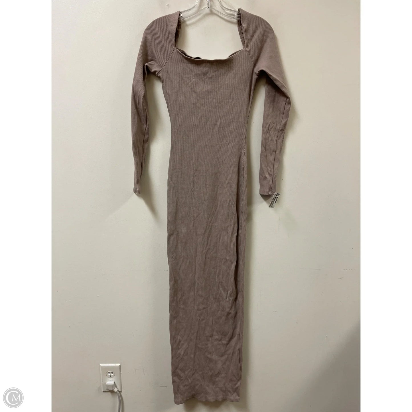 Dress Casual Maxi By Fashion Nova In Taupe, Size: L