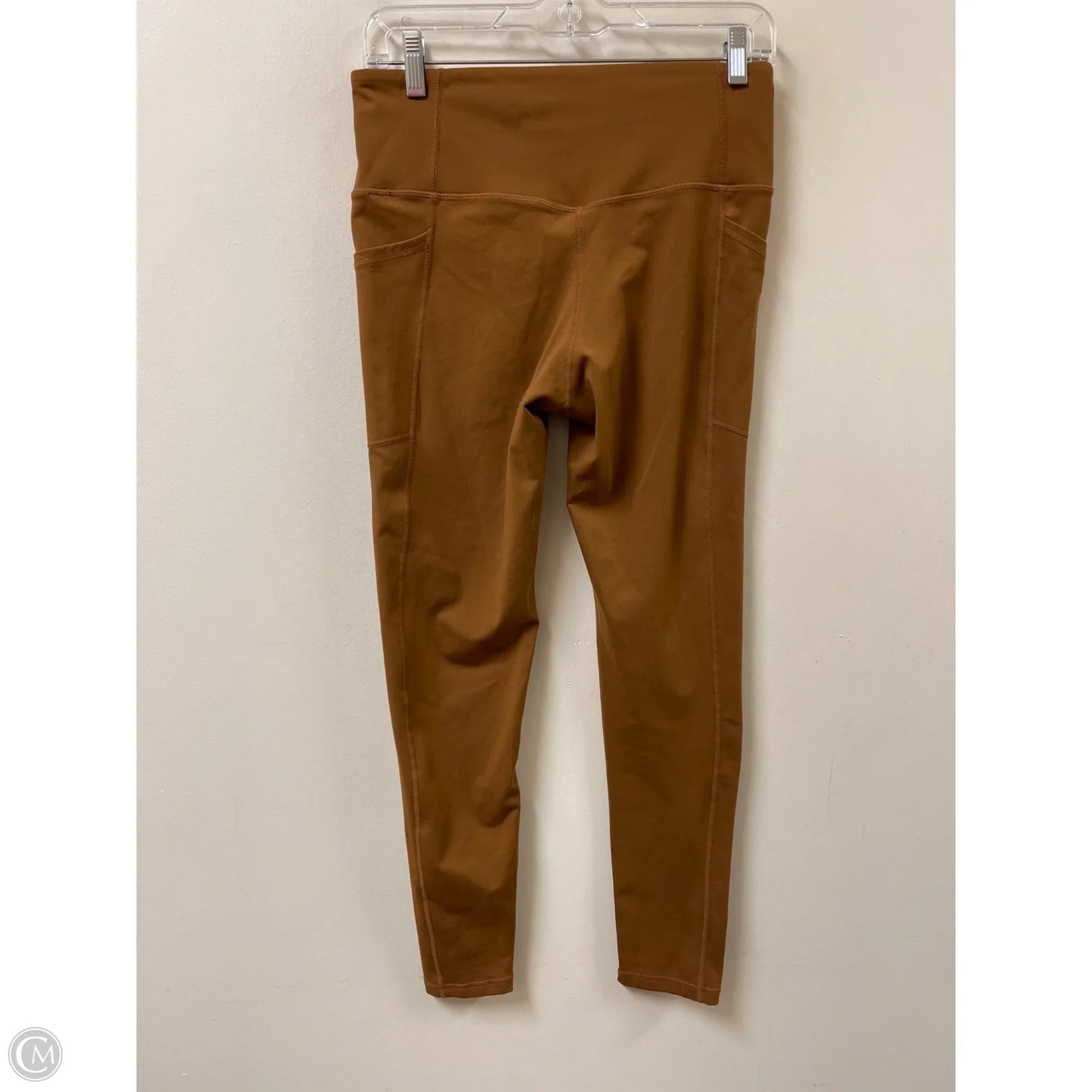 Athletic Leggings By Mono B In Brown, Size: L