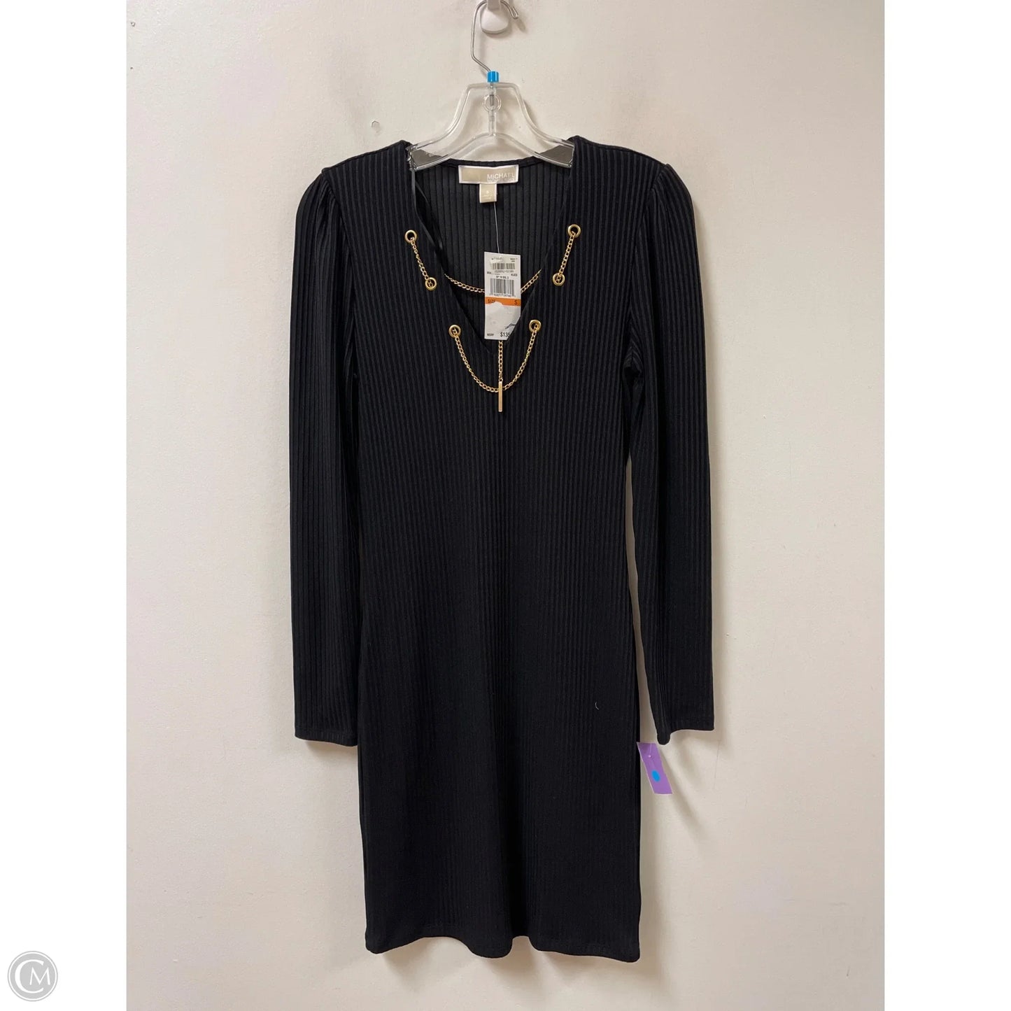Dress Casual Midi By Michael By Michael Kors In Black, Size: S